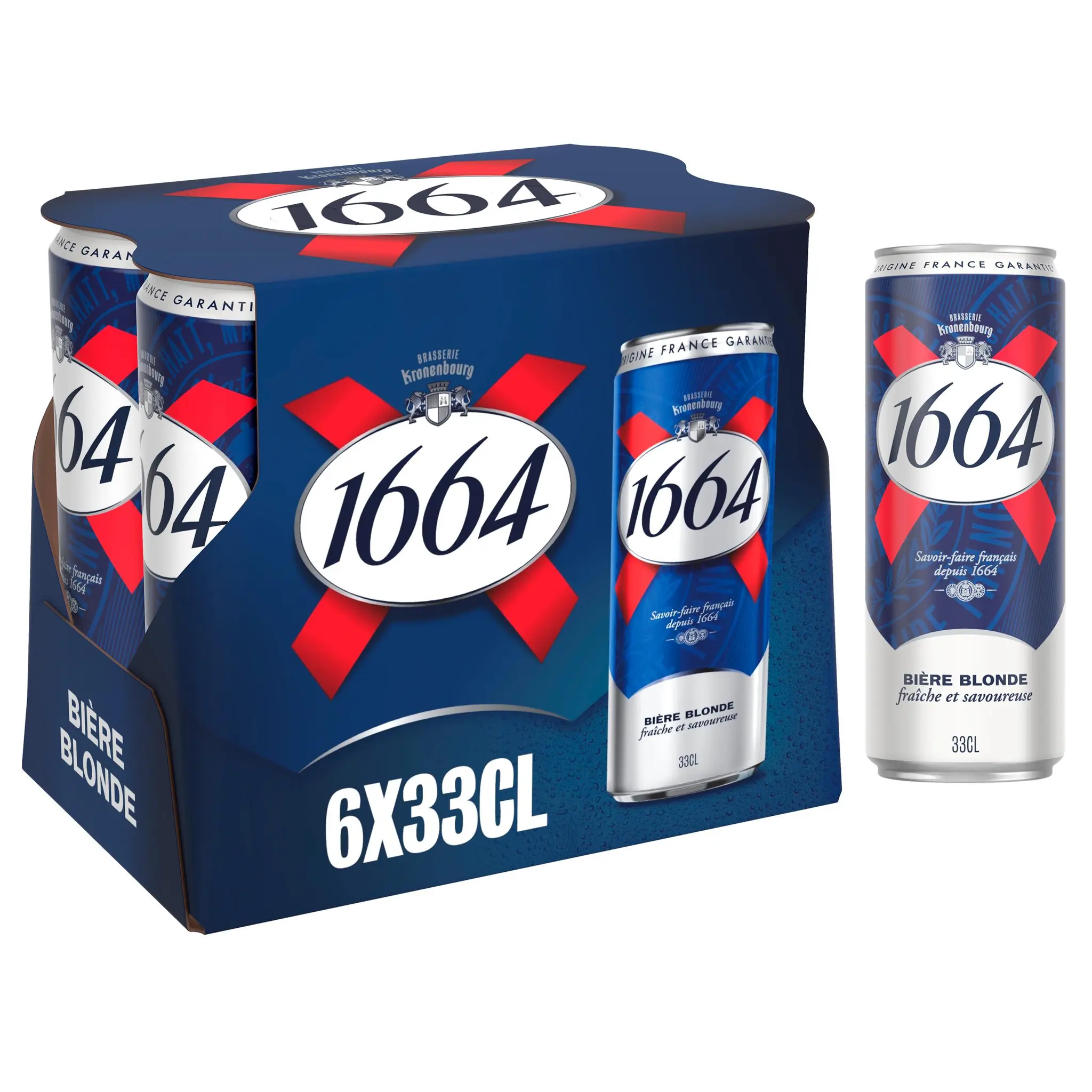 1664 Bière blonde 5.5° boîtes