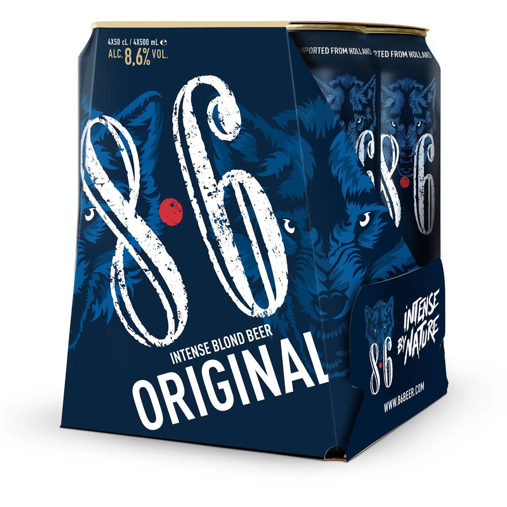 8,6 Bière blonde original 8,6% boîtes