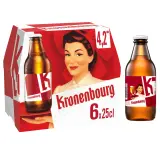 KRONENBOURG Bière blonde 4,2% pack bouteilles