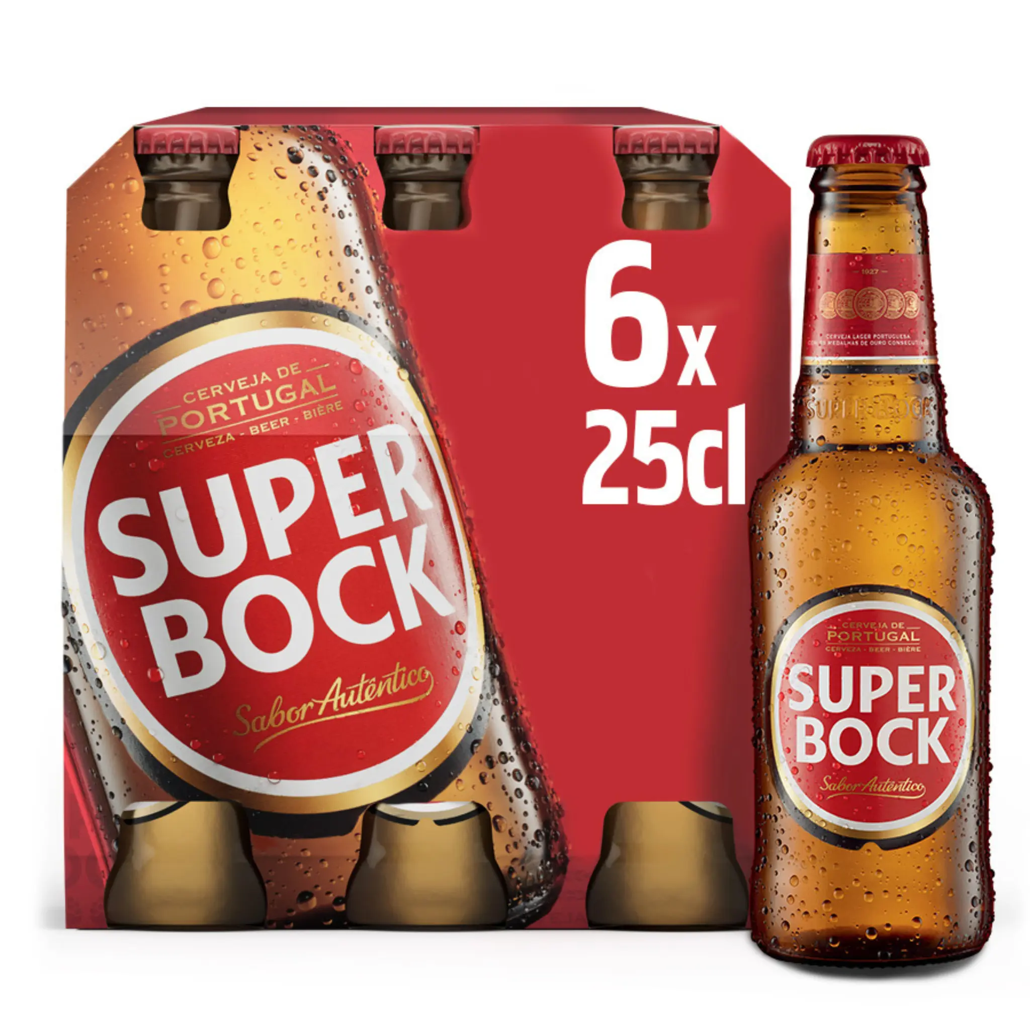 SUPER BOCK Bière blonde portugaise 5,6% pack bouteilles