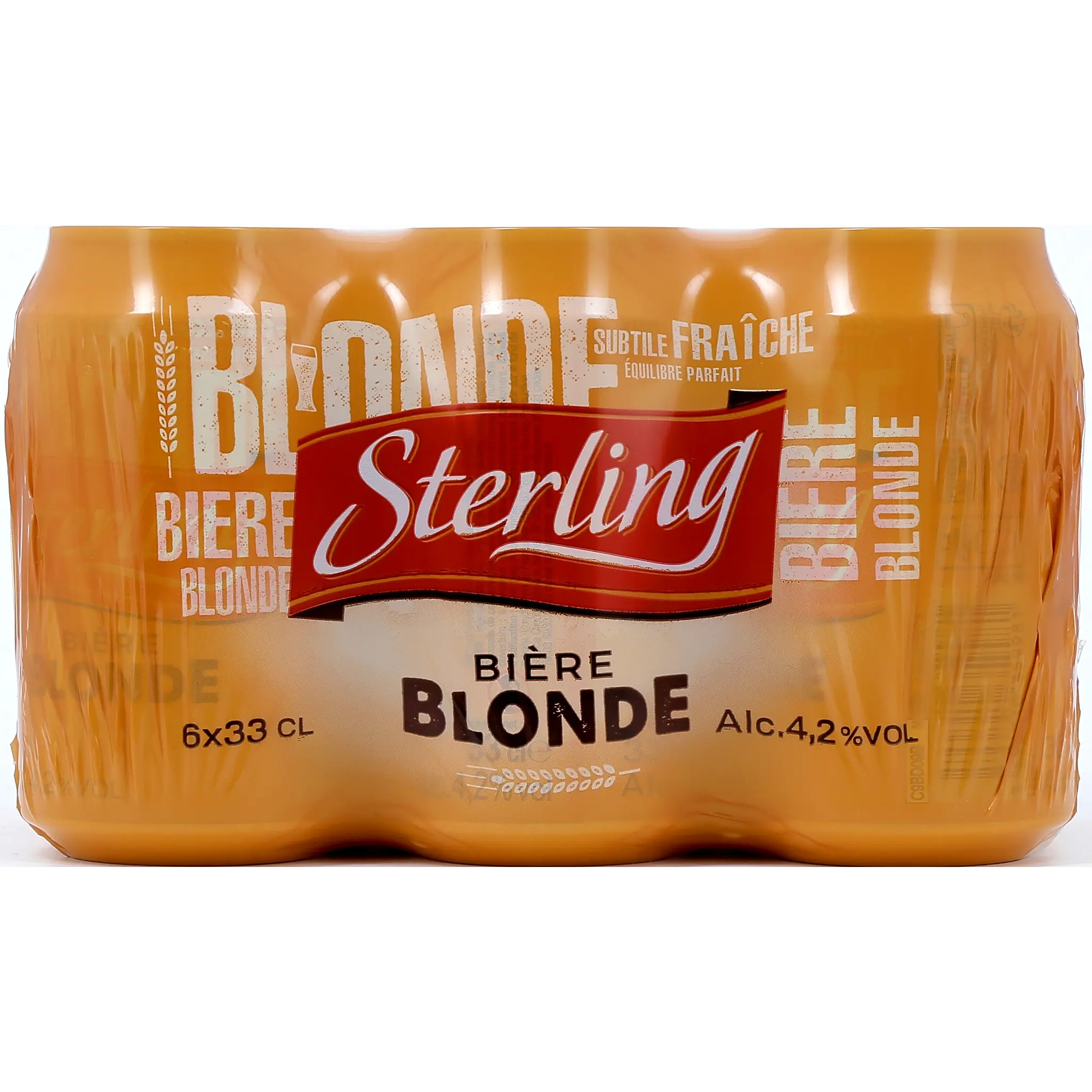 STERLING Bière blonde pur malt 4.5% boîtes