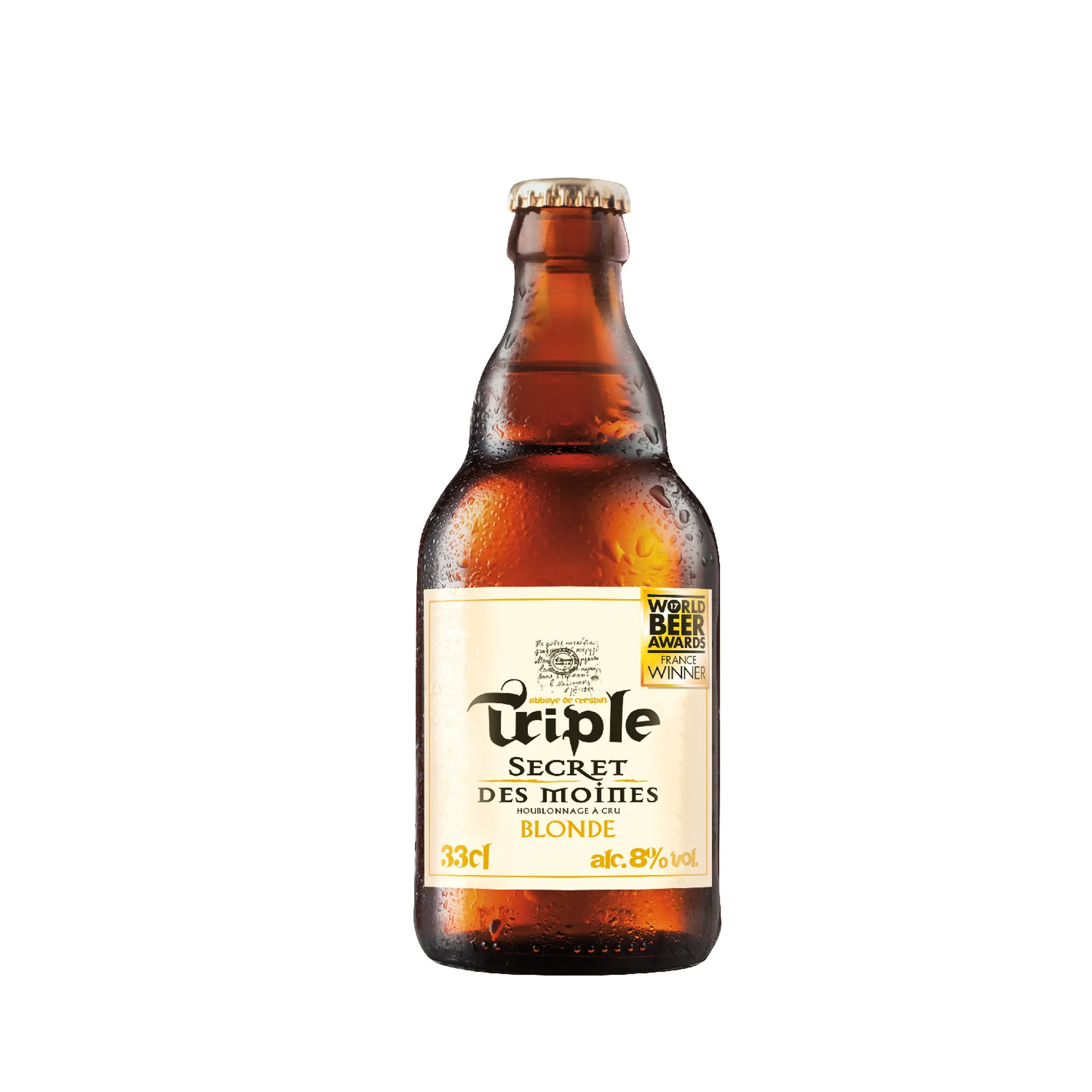 TRIPLE SECRET DES MOINES Bière blonde triple 8% bouteille