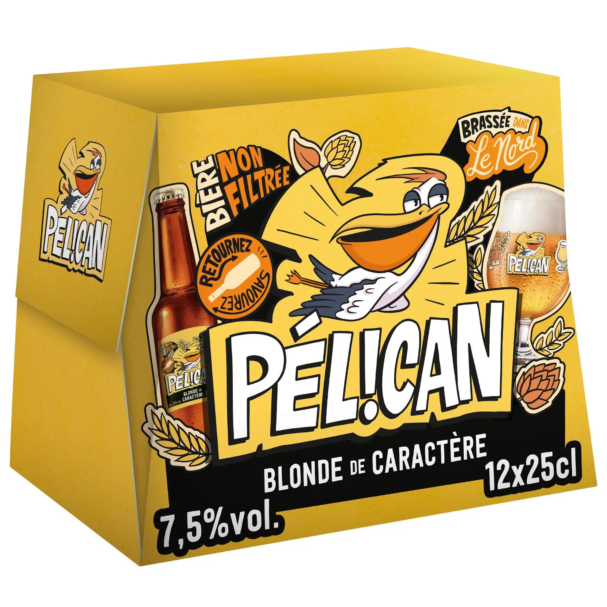 PELICAN Bière blonde de caractère 7,5% pack bouteilles