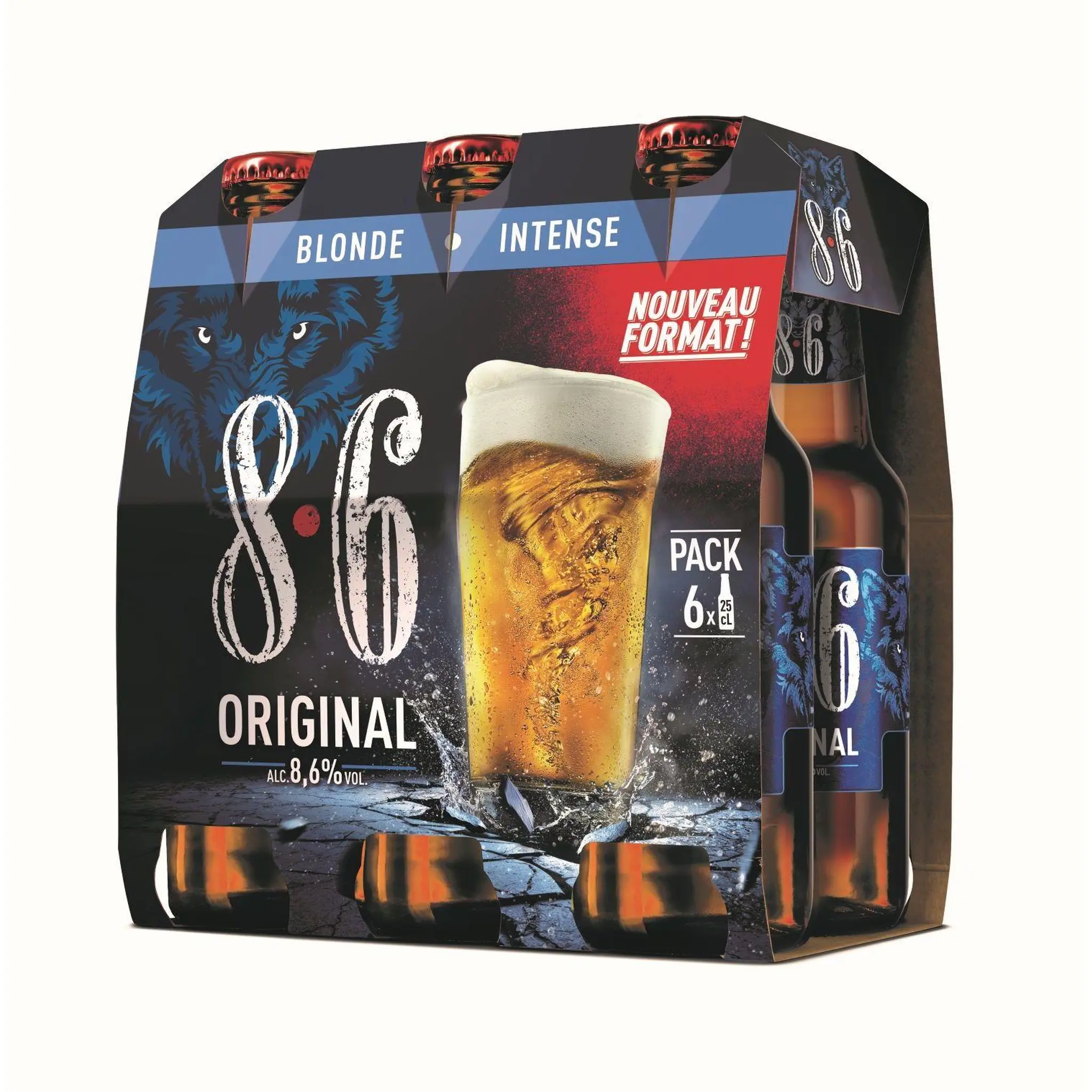 8,6 Bière blonde original 5.6% pack bouteilles