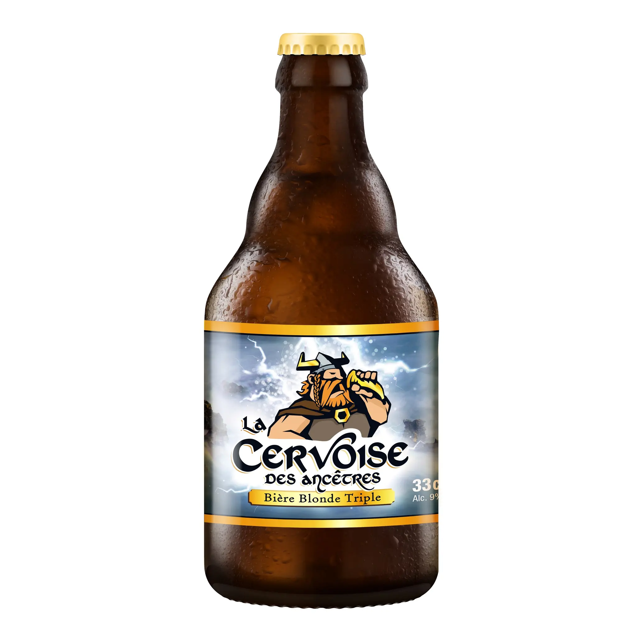 LA CERVOISE DES ANCETRES Bière blonde triple 9% bouteille