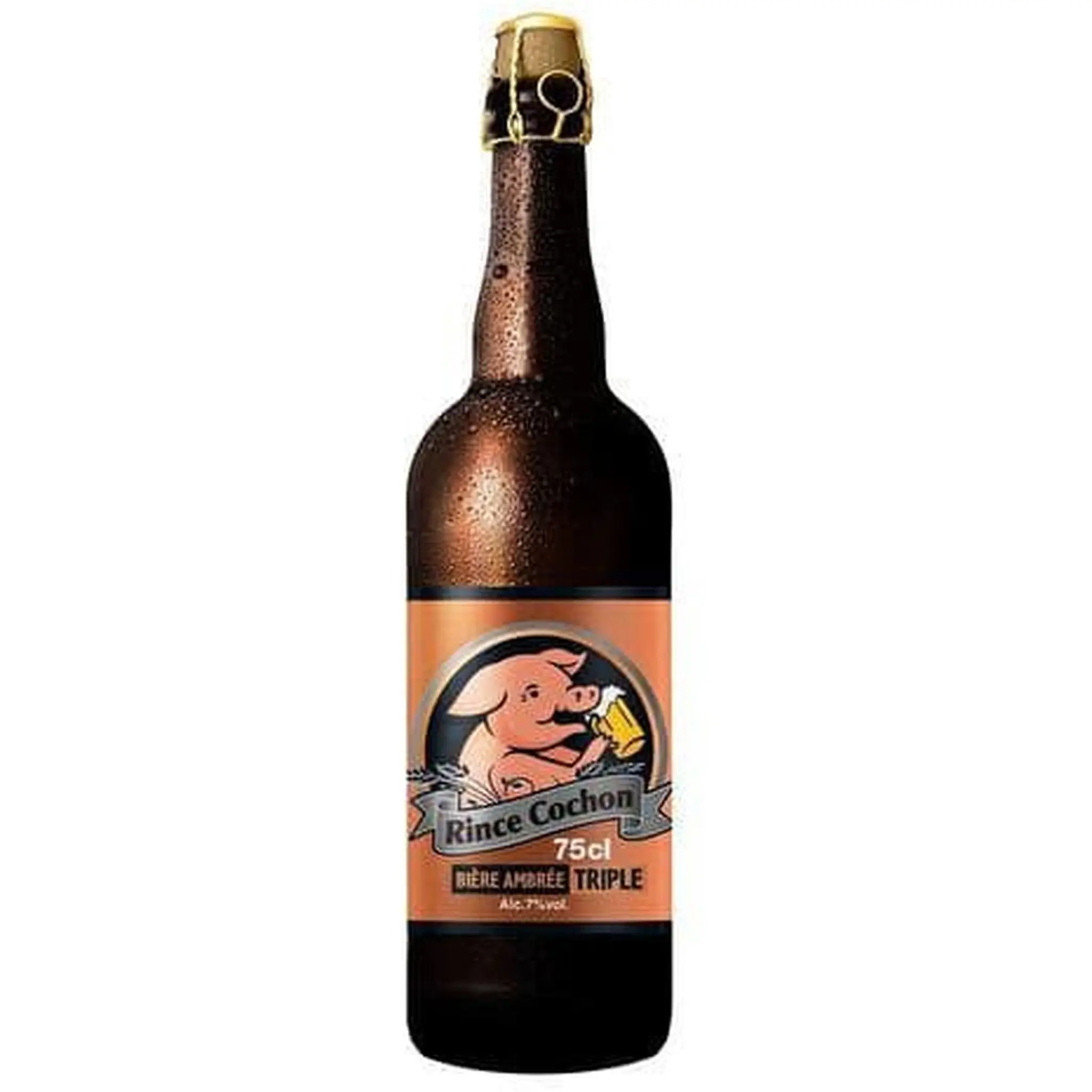 RINCE COCHON Bière ambrée triple 7%