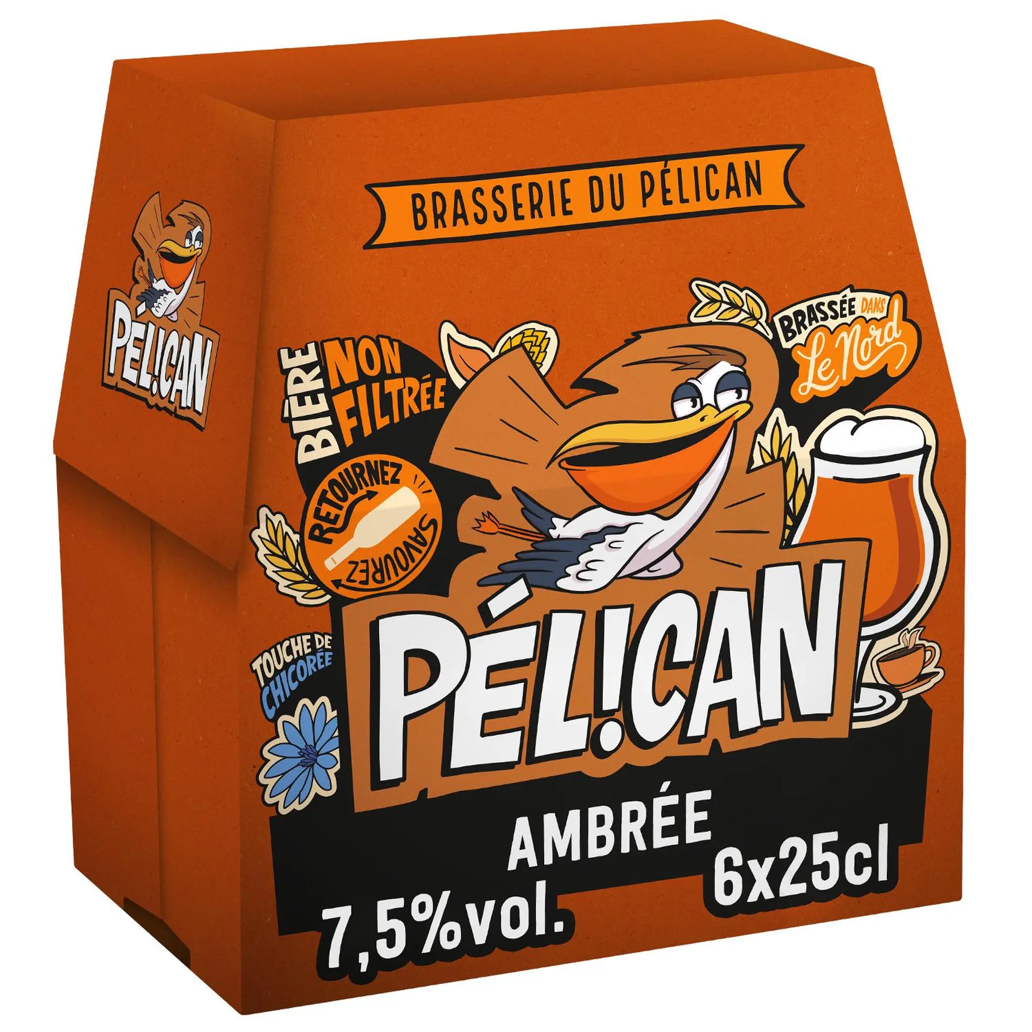 PELICAN Bière ambrée non filtrée 7,5%