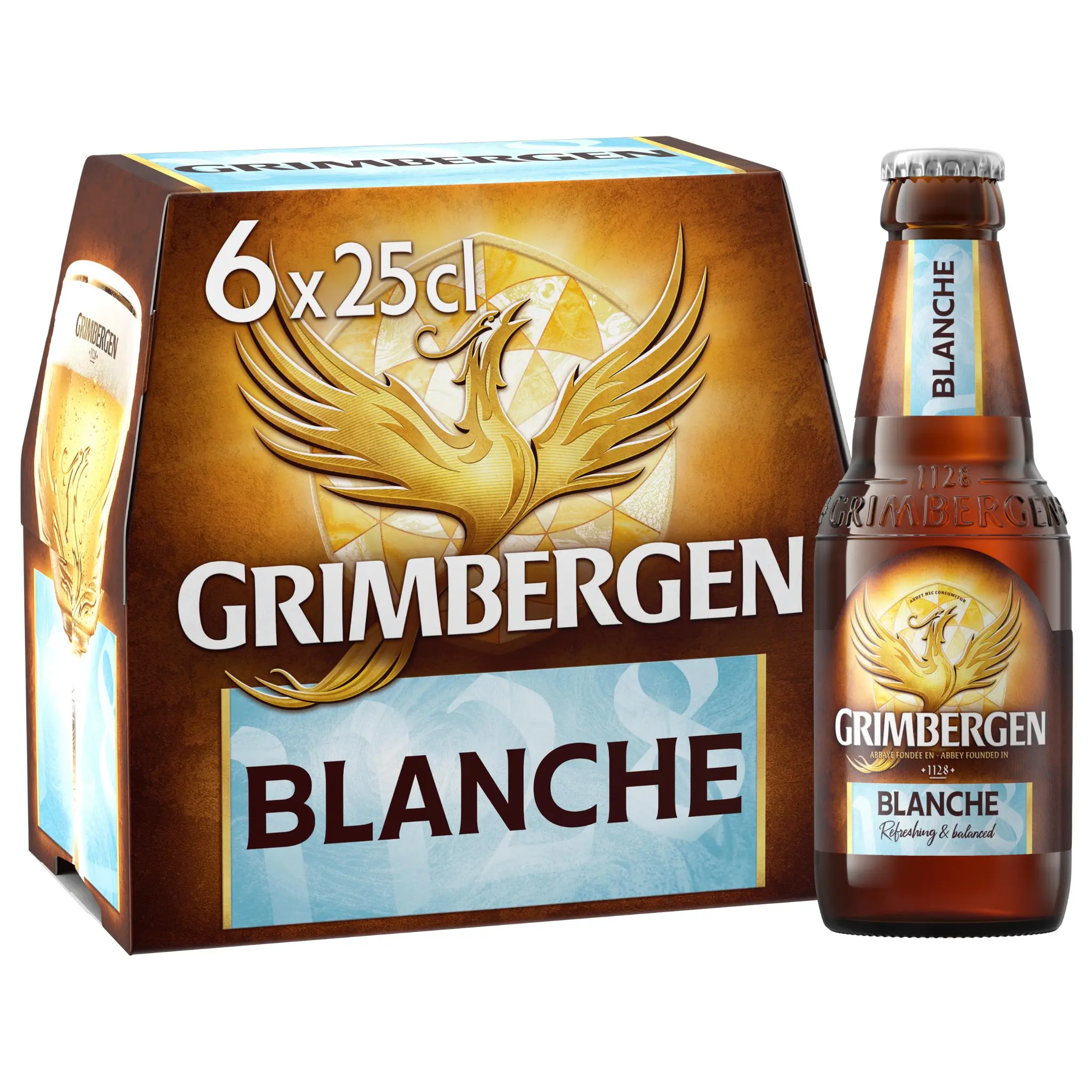 GRIMBERGEN Bière cuvée blanche 6% pack bouteilles