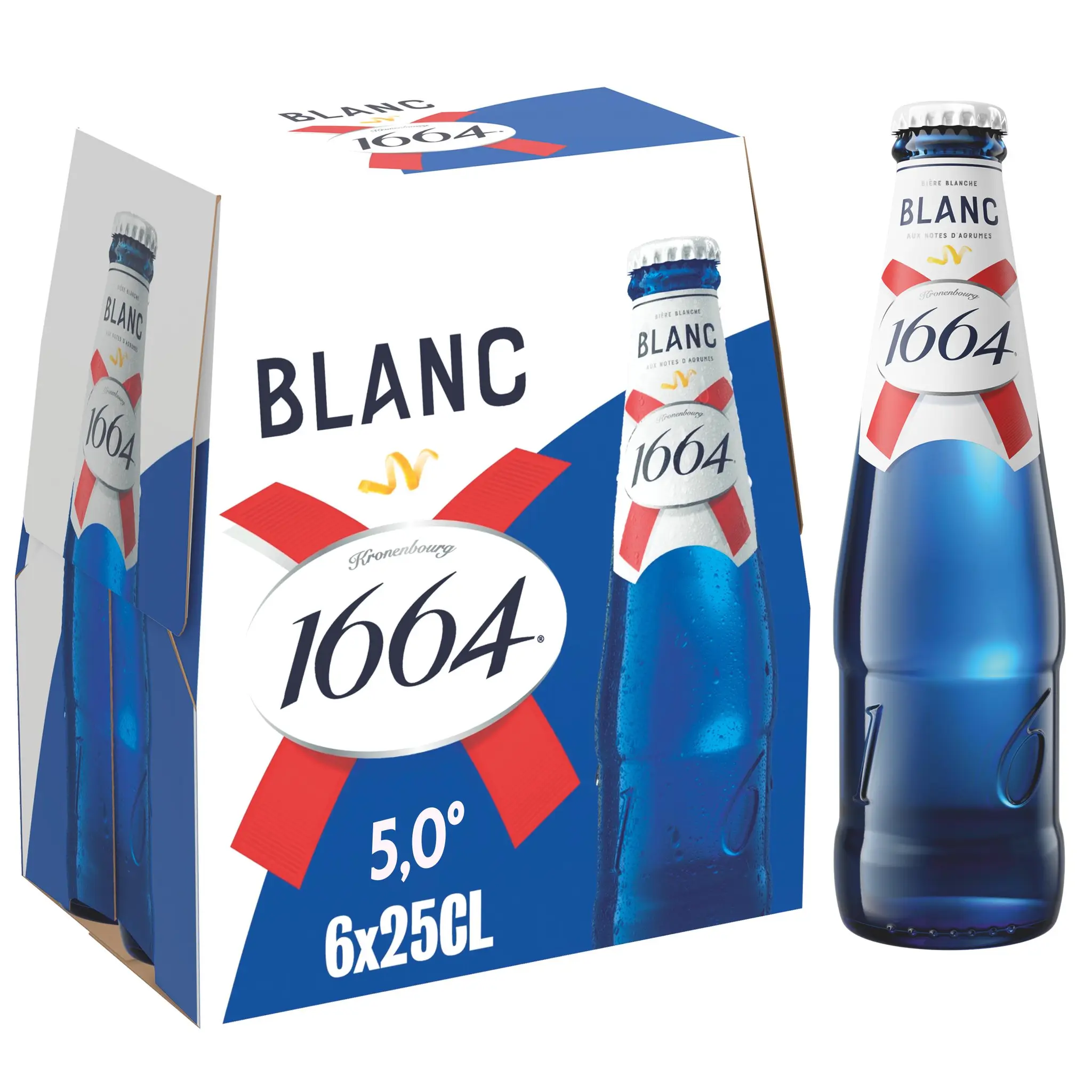 1664 Blanc Bière blanche légère 5% pack bouteilles