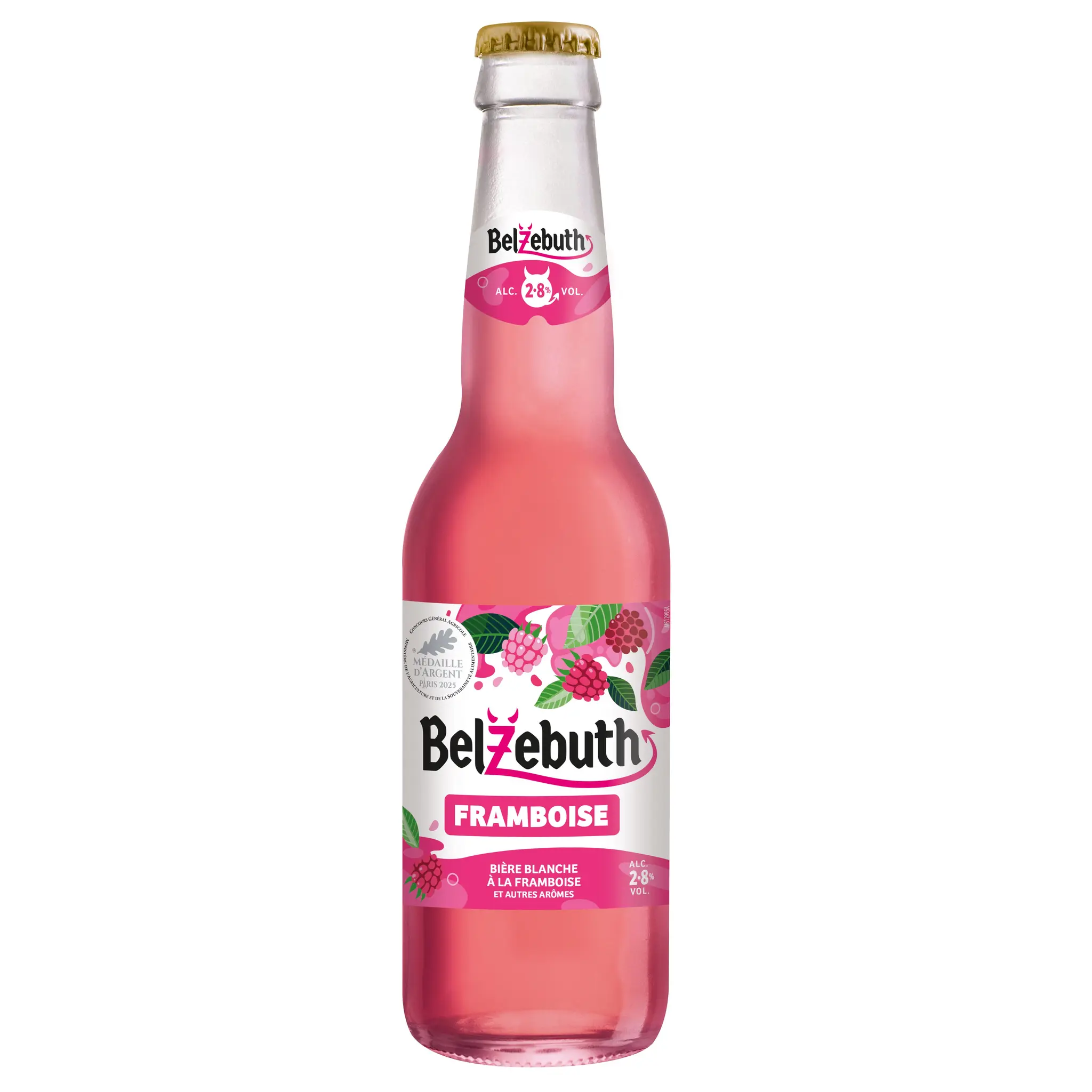 BELZEBUTH Bière blanche pink à la framboise 2,8% bouteille