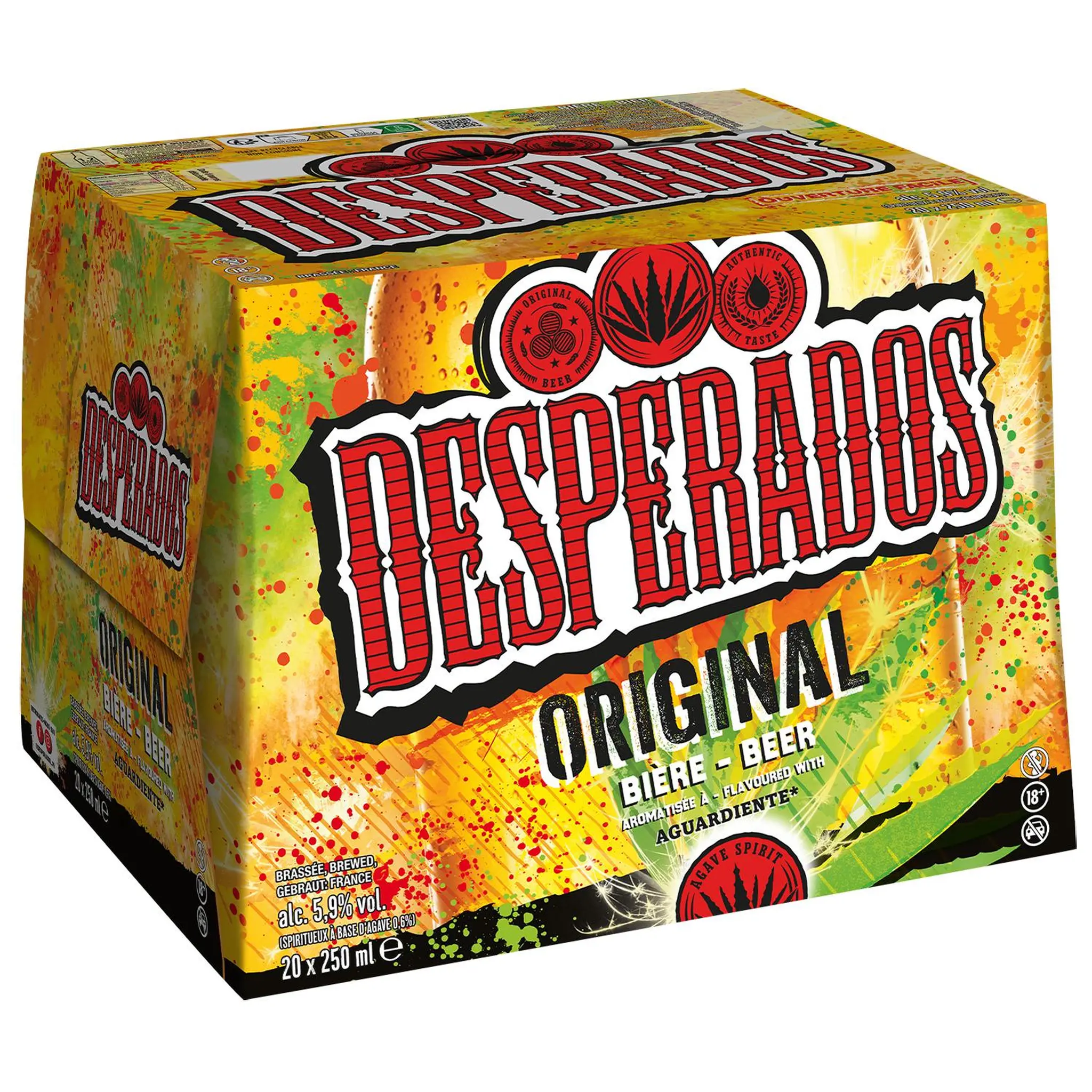 DESPERADOS Bière original aromatisée tequila 5,9% pack bouteilles