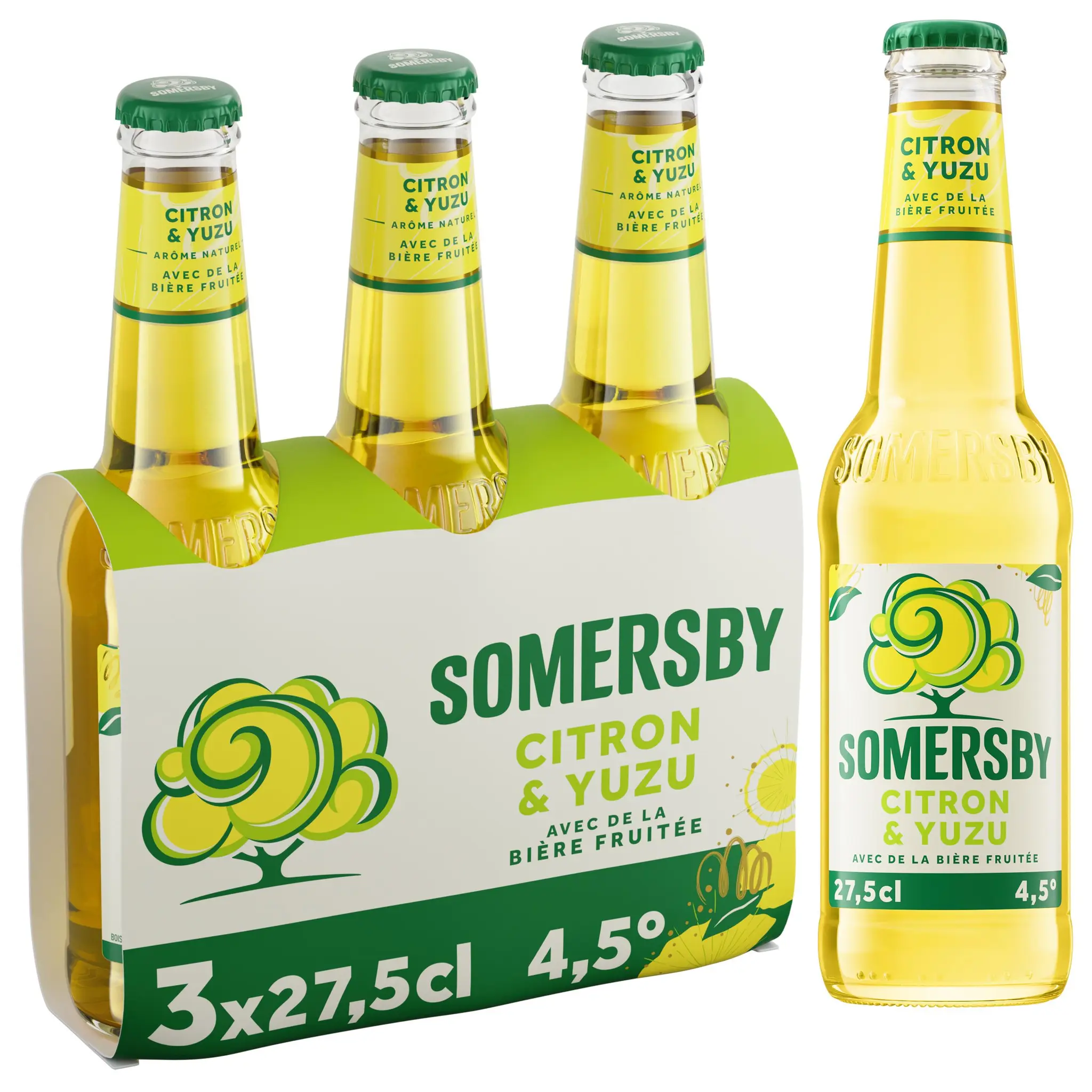 SOMERSBY Bière légère aromatisée au citron et yuzu 4.5% bouteille