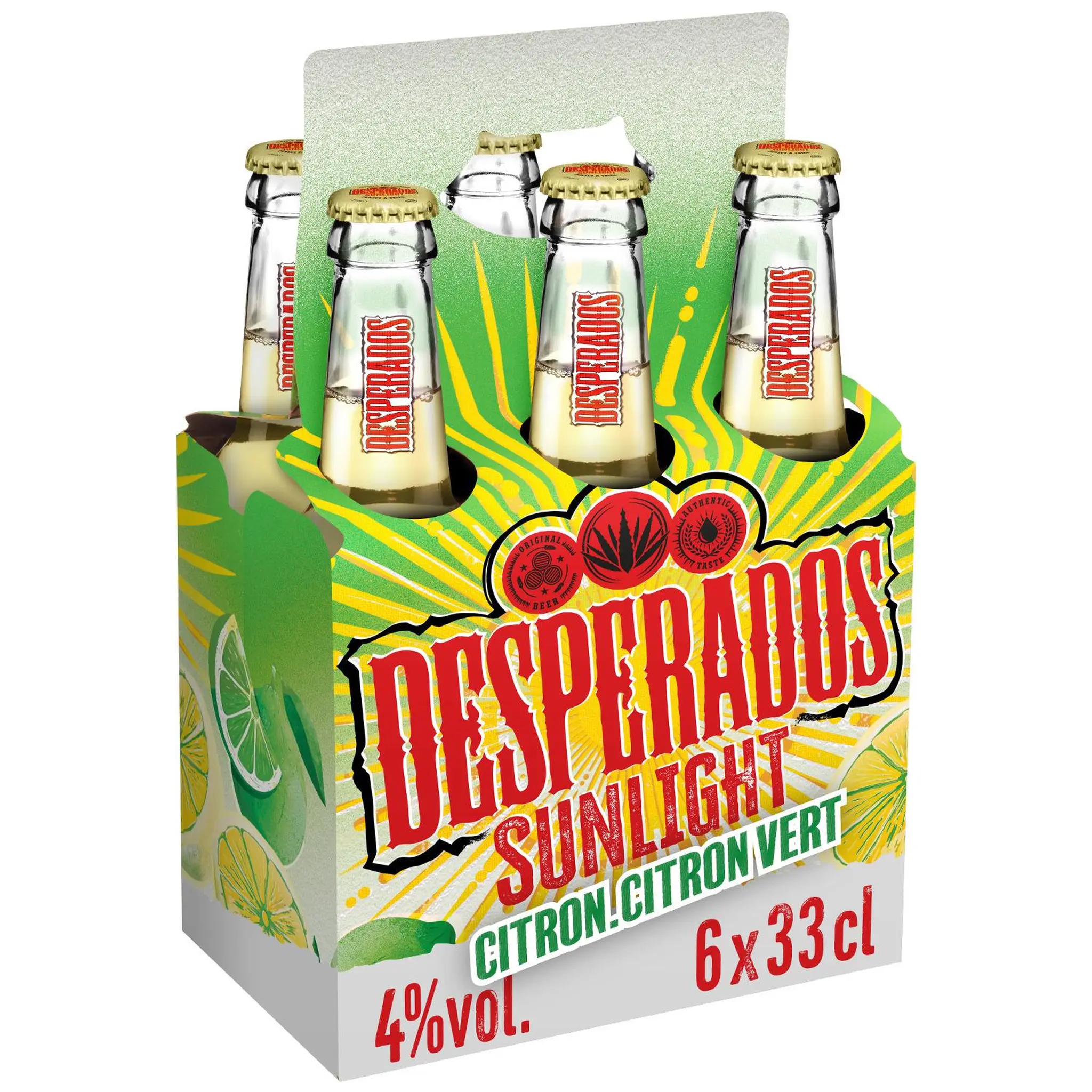 DESPERADOS Bière aromatisée au citron citron vert 4% 6x33cl