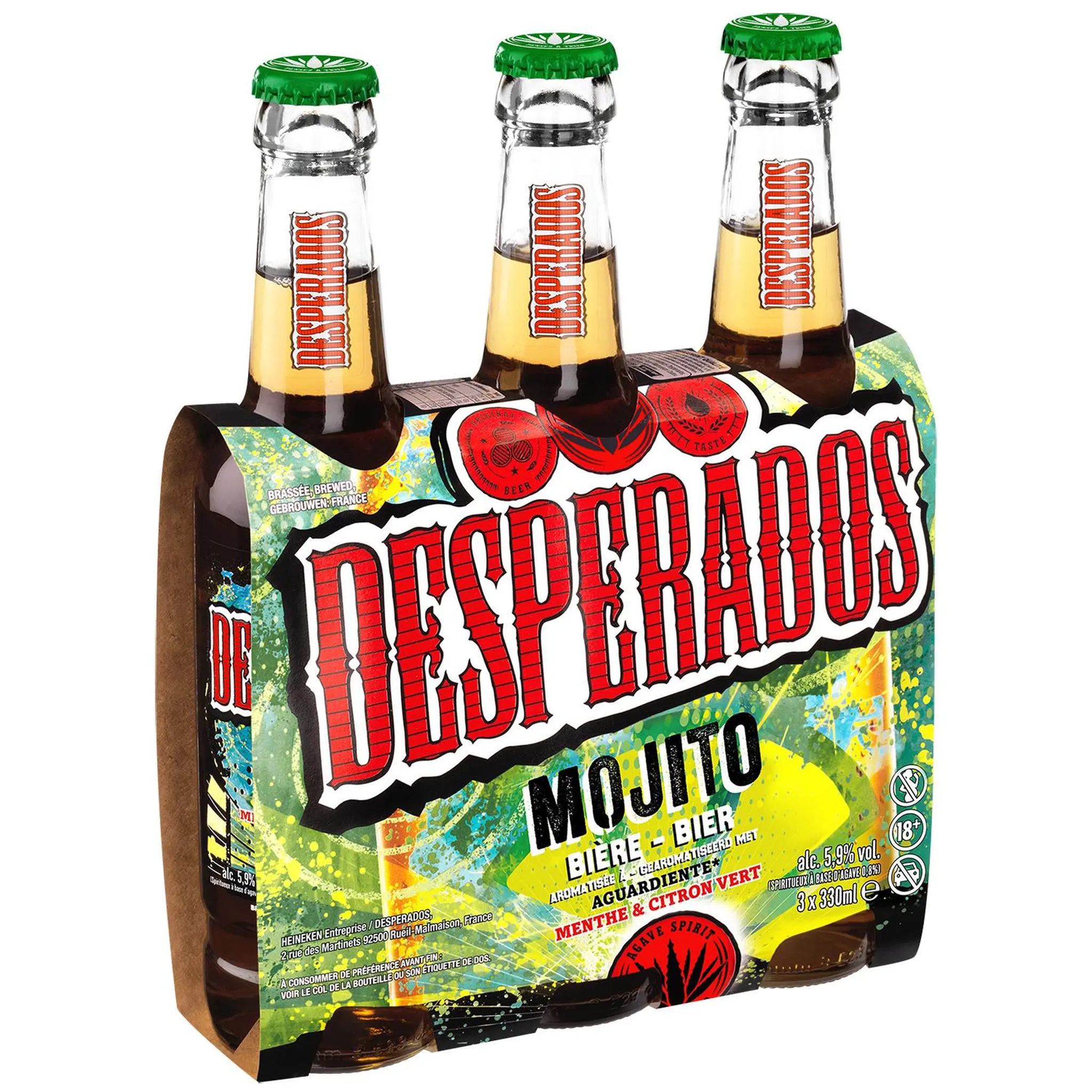 DESPERADOS Bière aromatisée tequila mojito 5,9% pack bouteilles