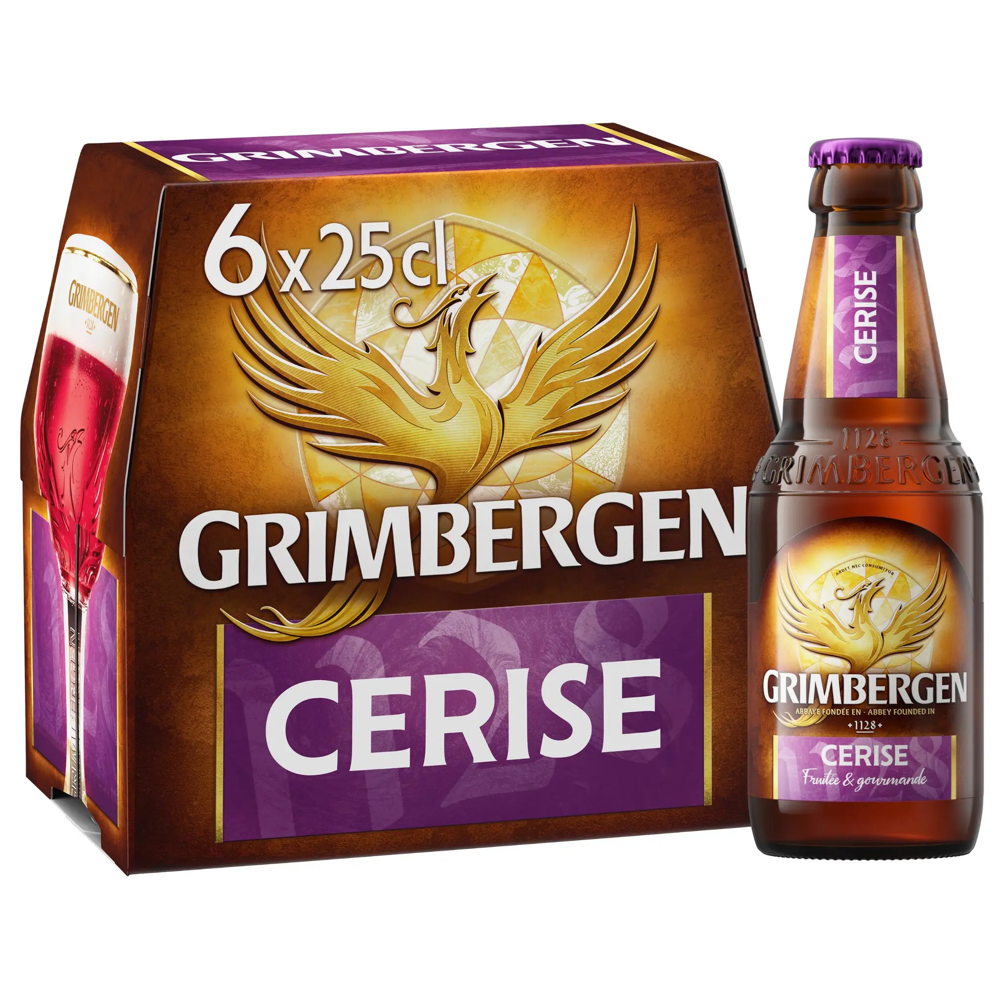 GRIMBERGEN Bière kriek aromatisée cerise 6% pack bouteilles