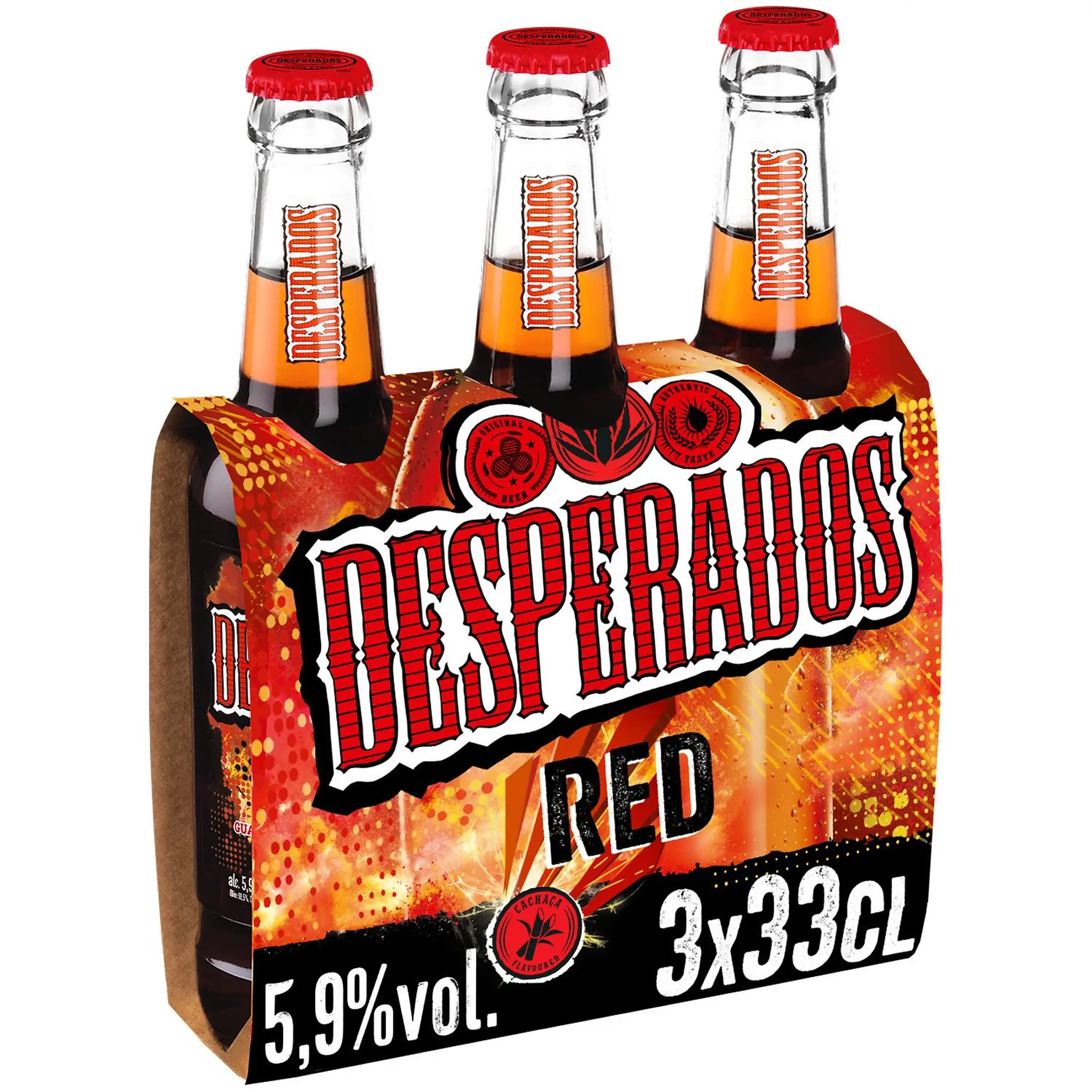DESPERADOS Bière Red arôme tequila guarana cachaça 5,9% pack bouteilles