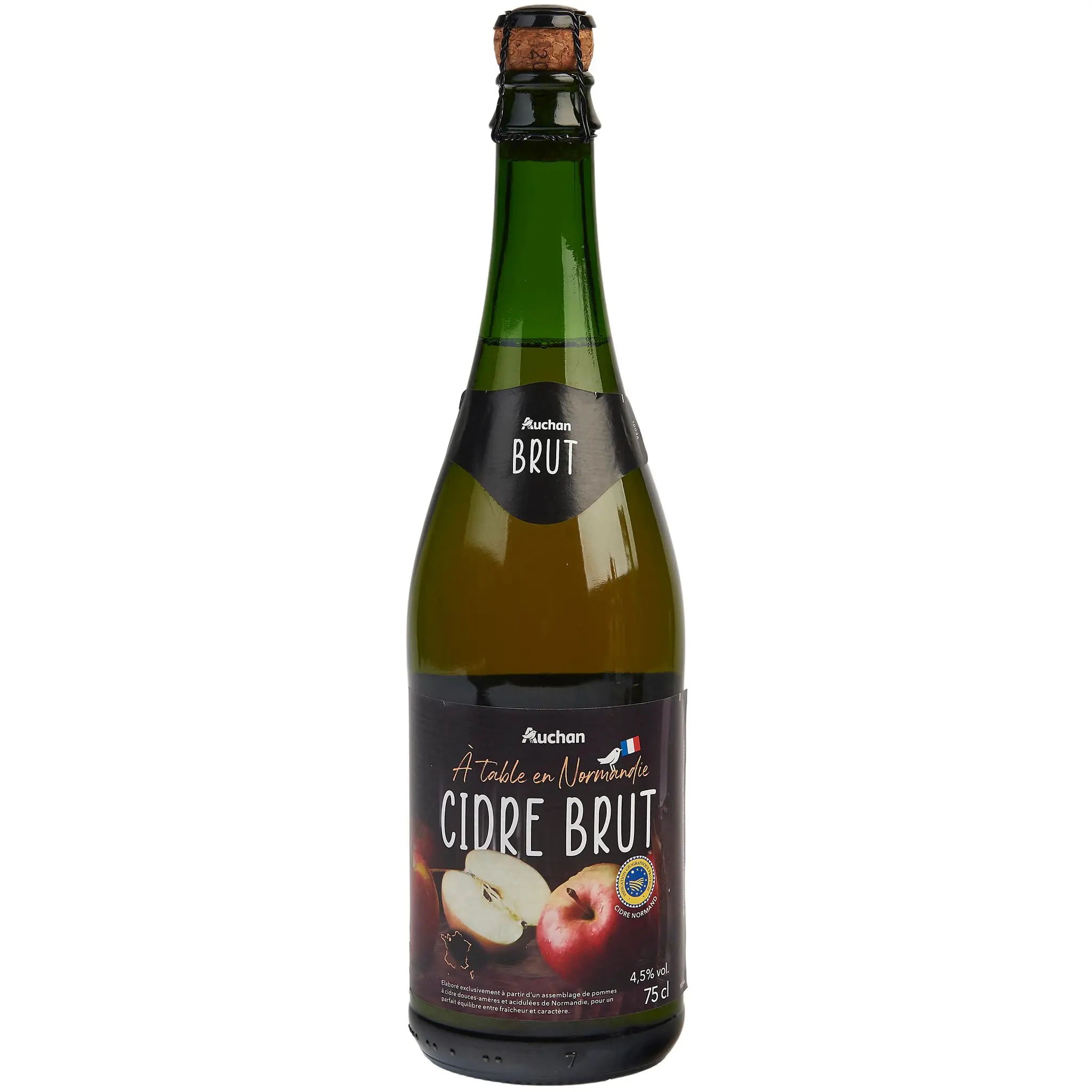 AUCHAN TERROIR Cidre brut Terroir IGP Normandie 4.5%