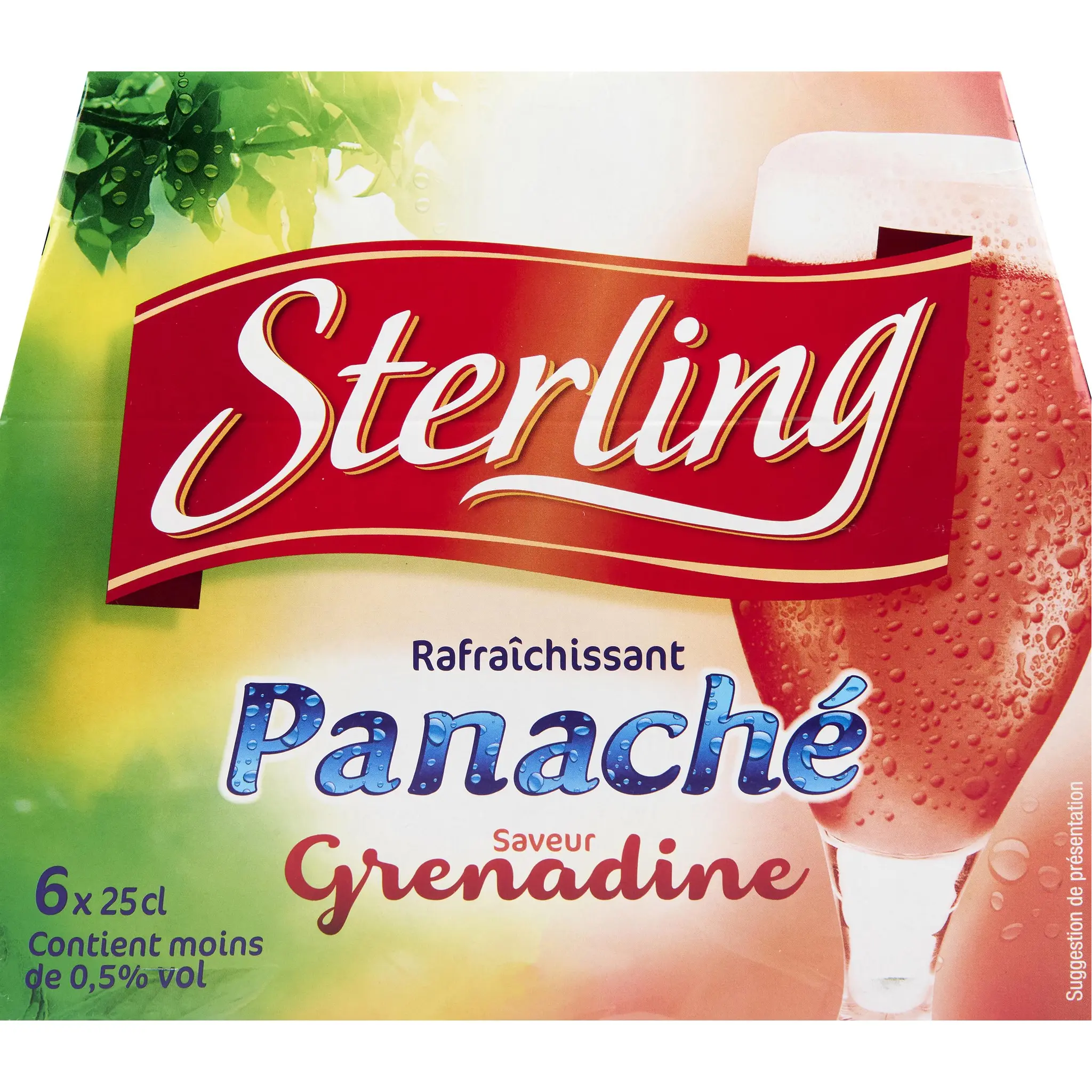 STERLING Panaché aromatisé grenadine moins de 0,5% pack bouteilles