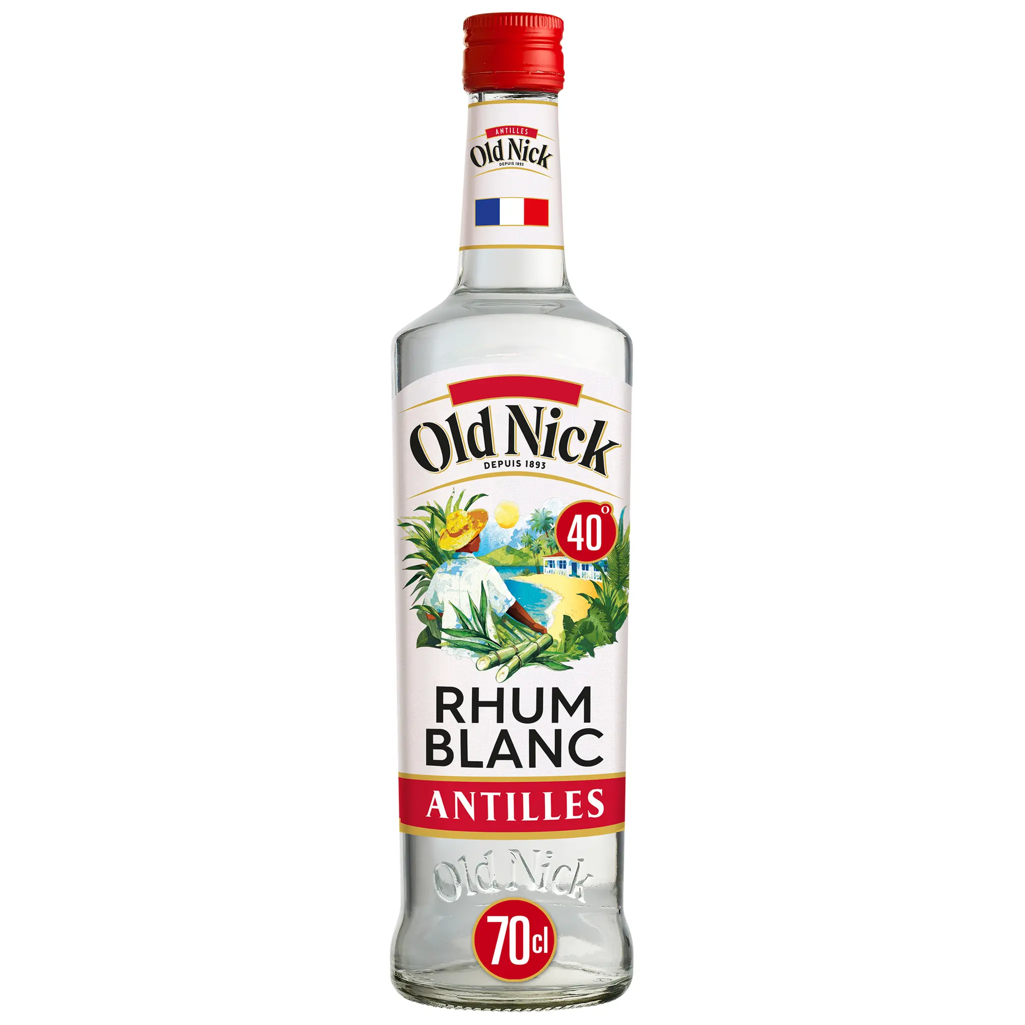 OLD NICK Rhum blanc traditionnel 40%