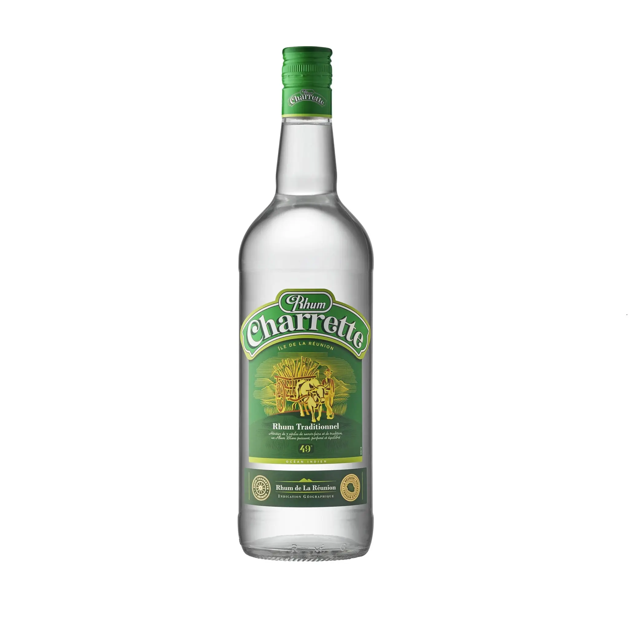 CHARRETTE Rhum blanc traditionnel de la Réunion 49%