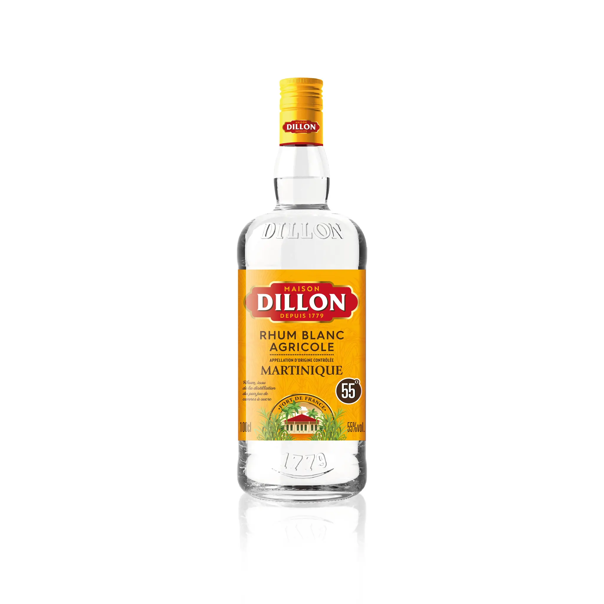 DILLON Rhum blanc agricole Martinique 55%