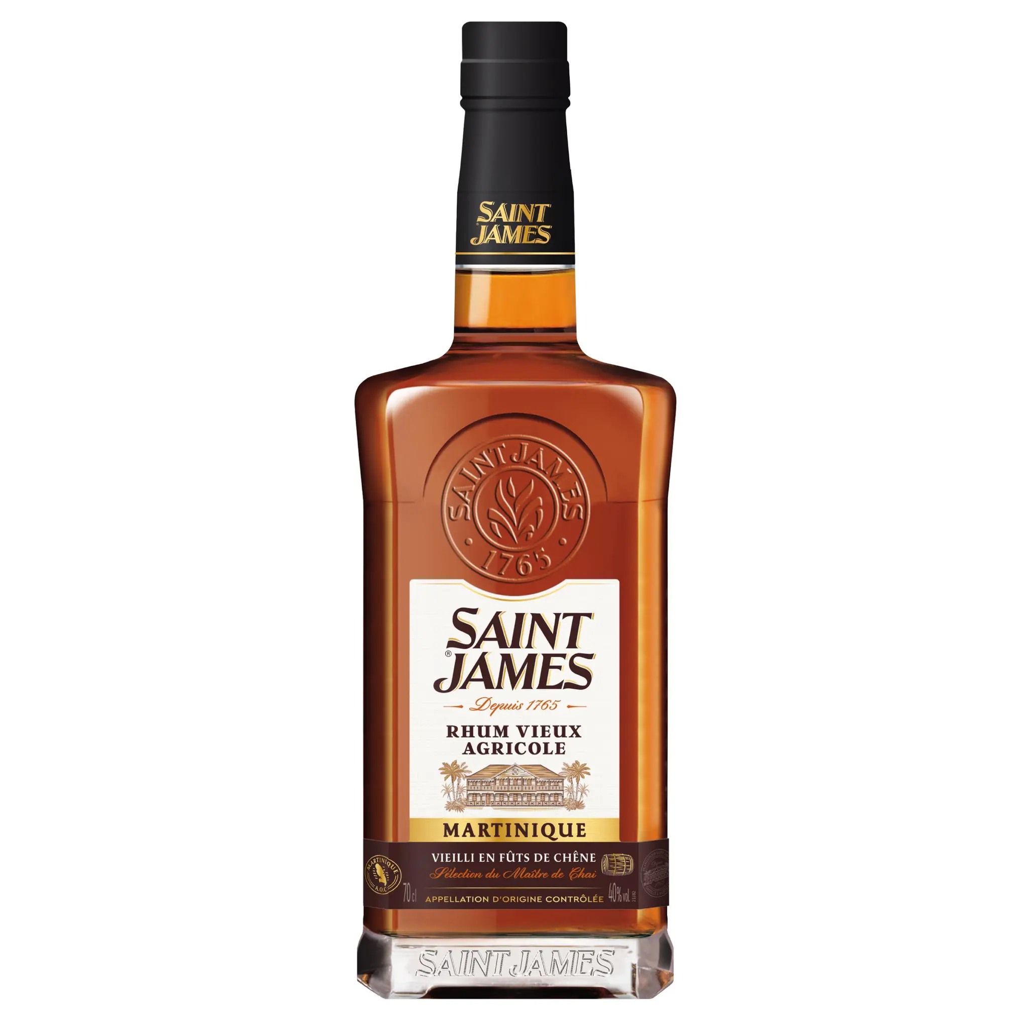 SAINT JAMES Rhum vieux agricole sélection du maître de Chai 40%