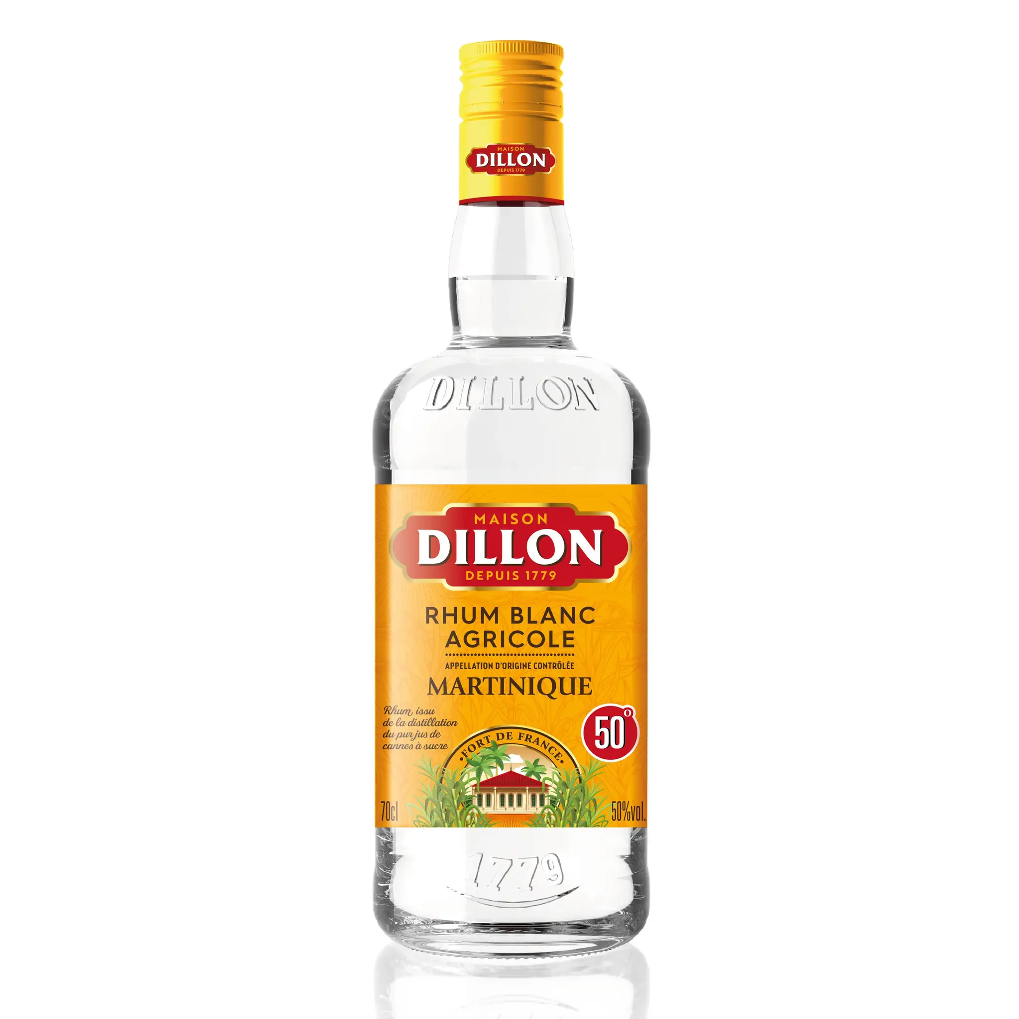 DILLON Rhum blanc agricole Martinique 50%