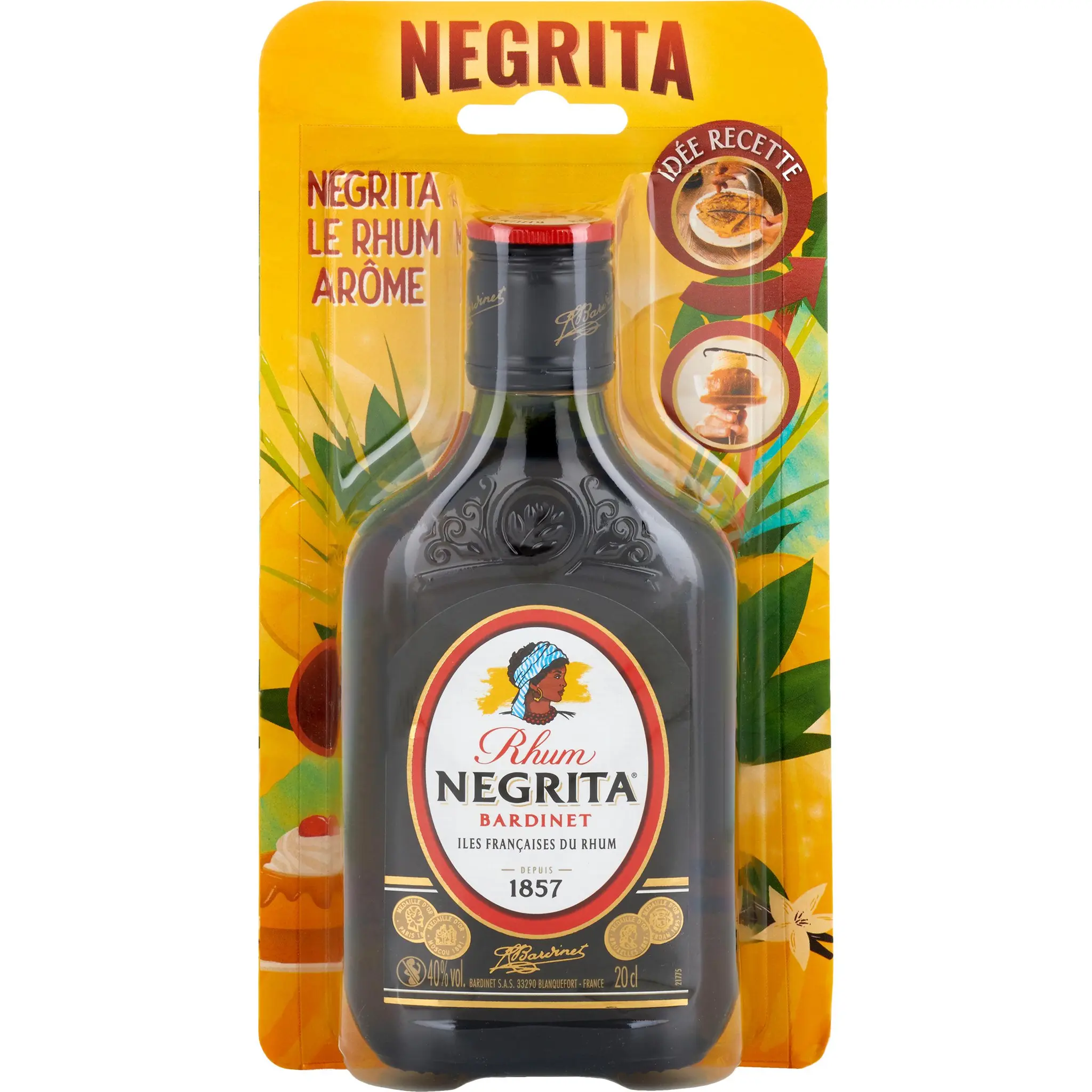 NEGRITA Rhum ambré flask 40%