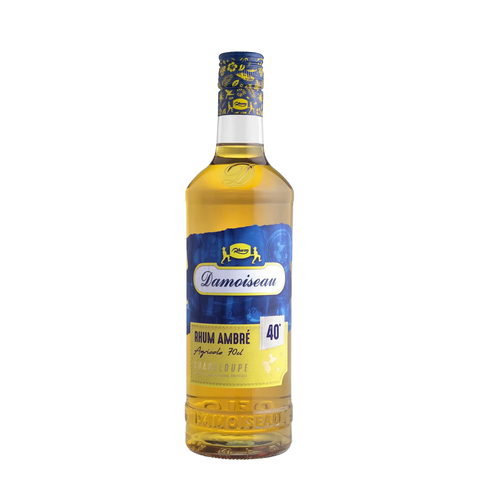 DAMOISEAU Rhum ambré agricole Gold Guadeloupe 40%