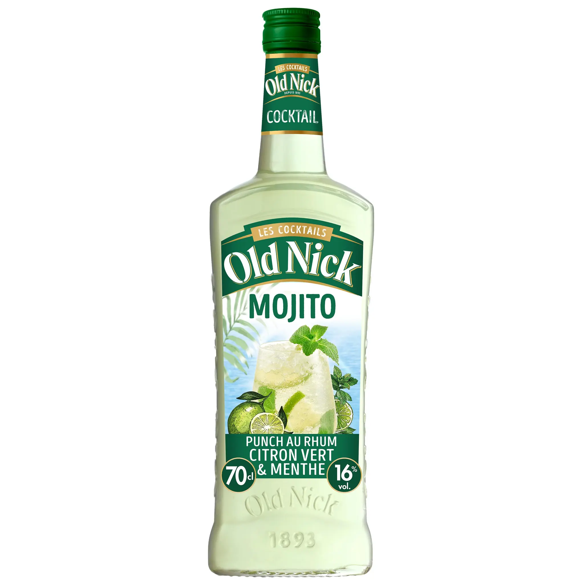 OLD NICK Cocktail mojito citron vert menthe à base de rhum 16%