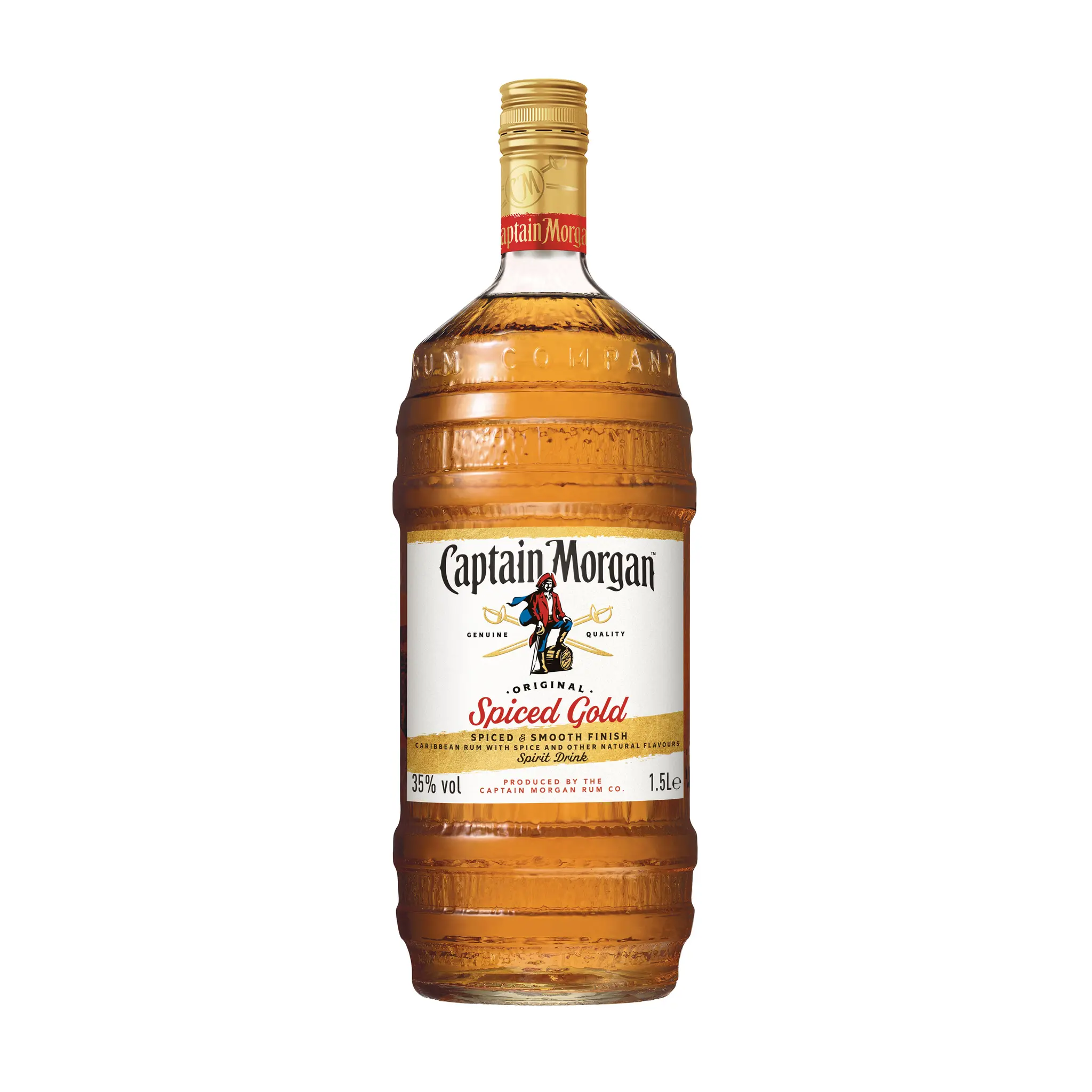 CAPTAIN MORGAN Boisson à base de rhum ambré gold barrel 35%