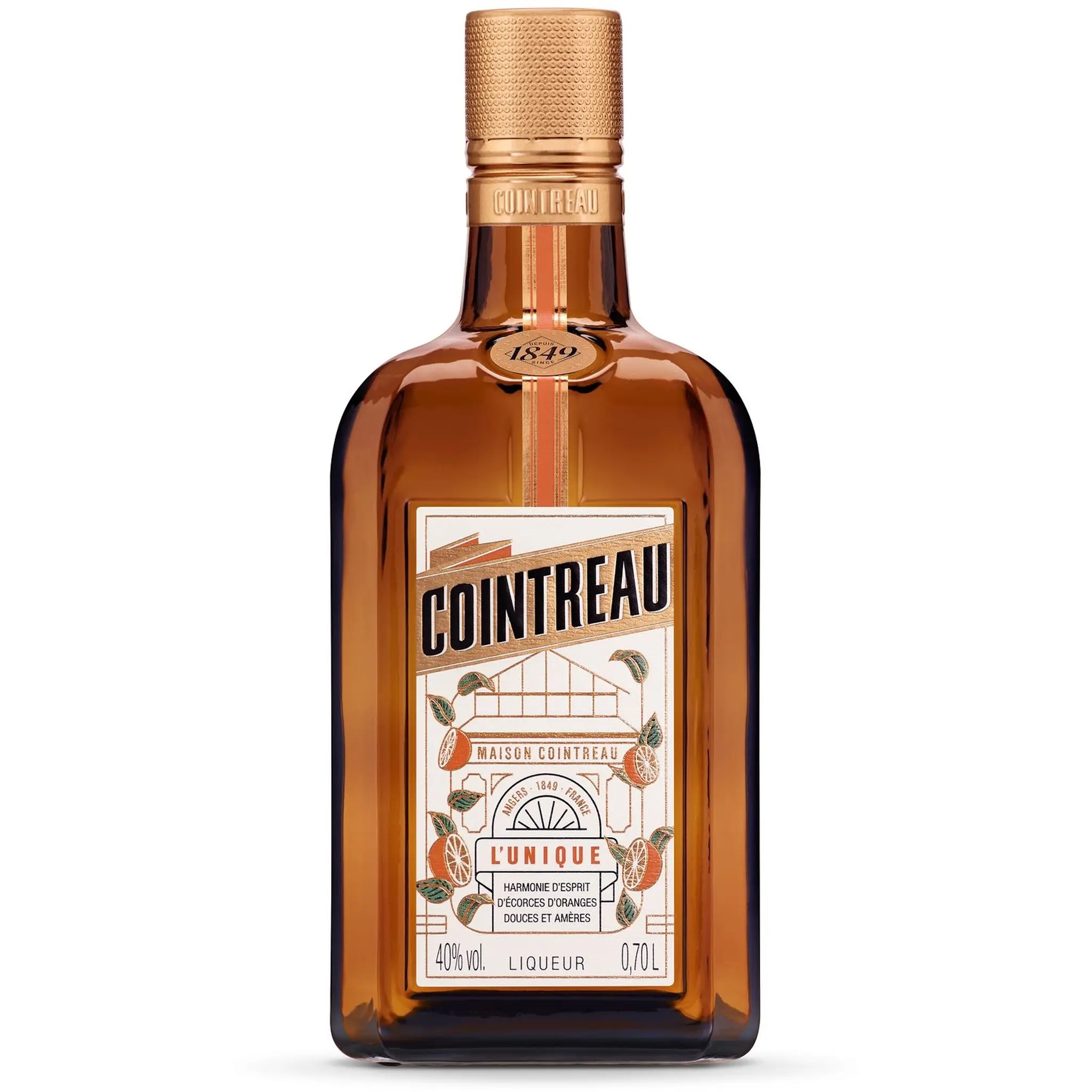 COINTREAU Liqueur triple sec à base d'écorces d'orange 40%