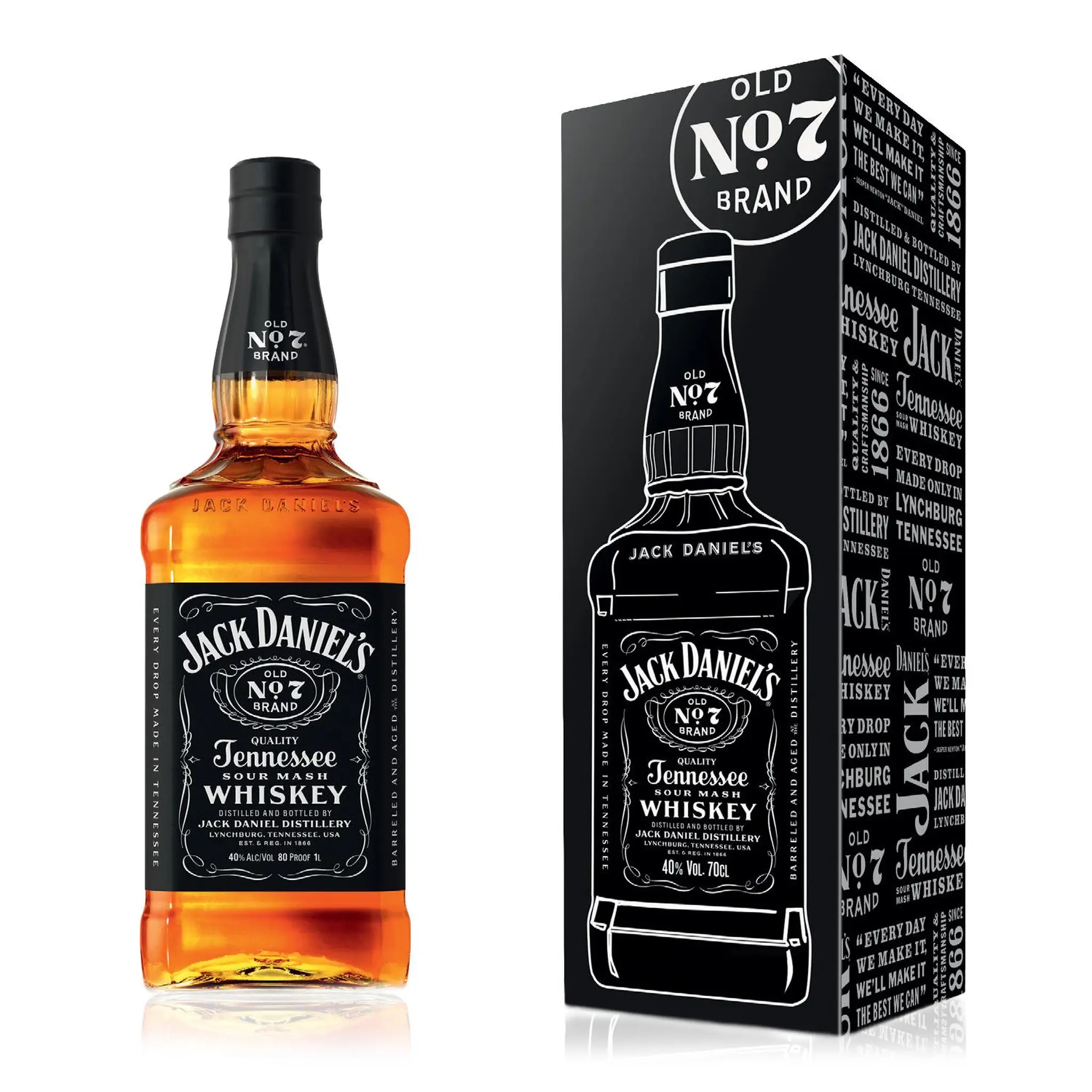 JACK DANIEL'S Coffret Whiskey Tennessee old N°7 40%