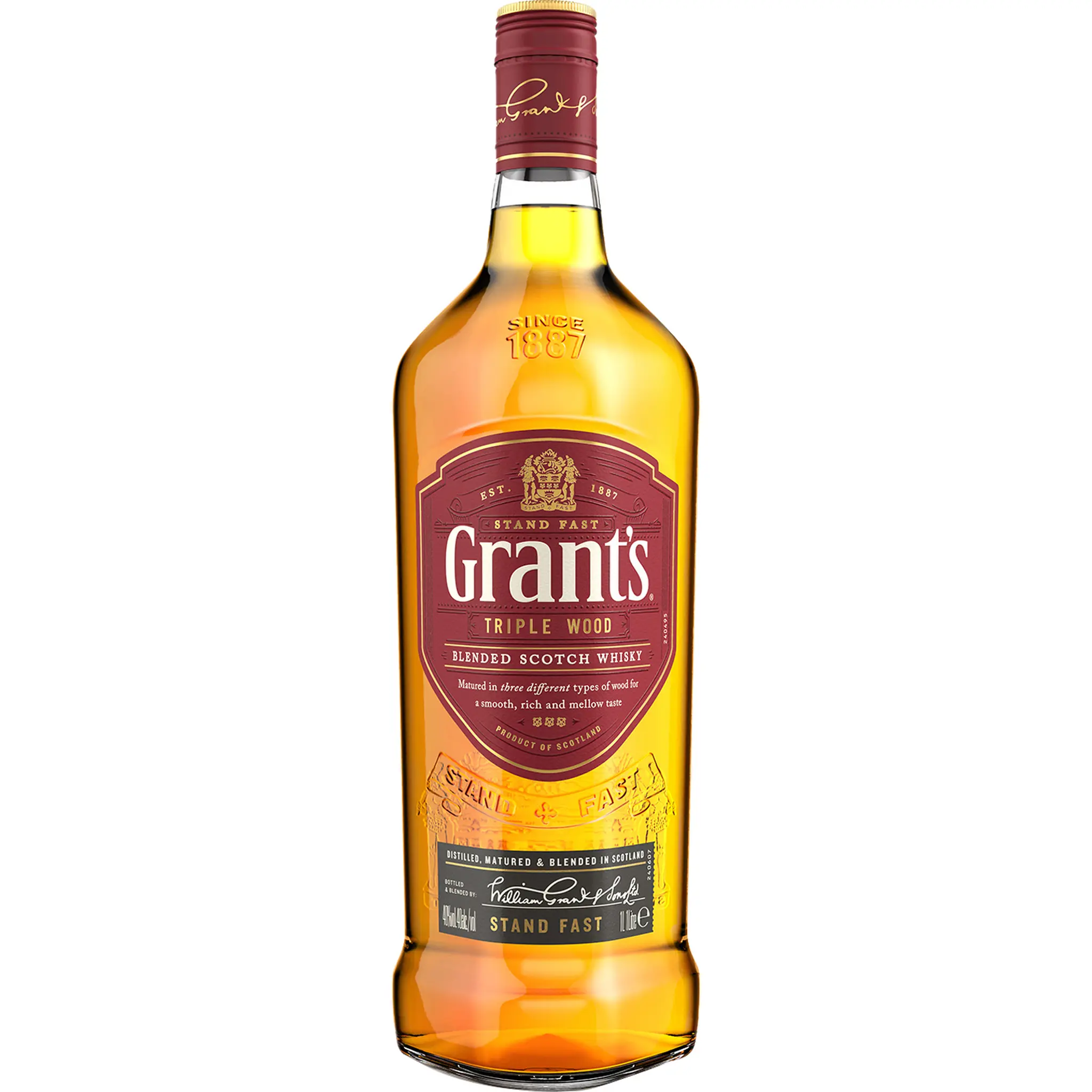 GRANTS Scotch whisky écossais blended malt triple wood 40%