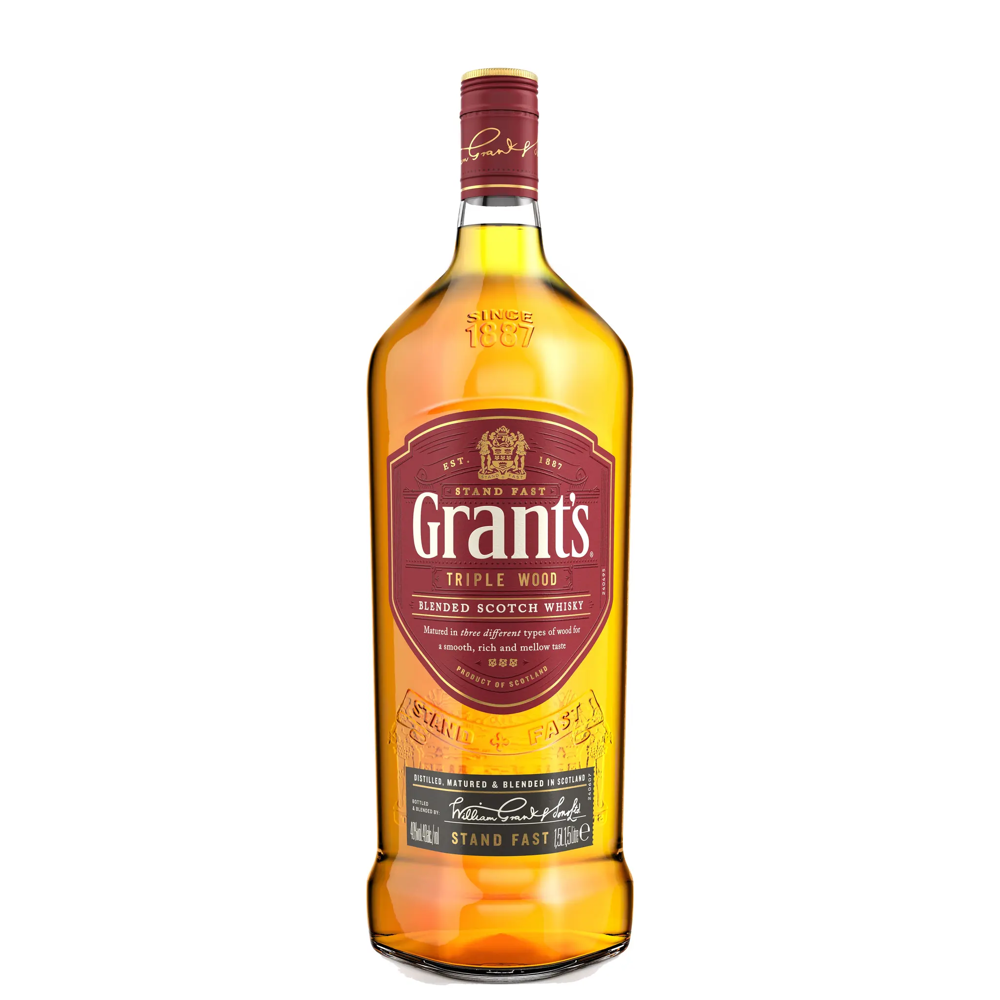 GRANTS Scotch whisky écossais blended malt triple wood 40%