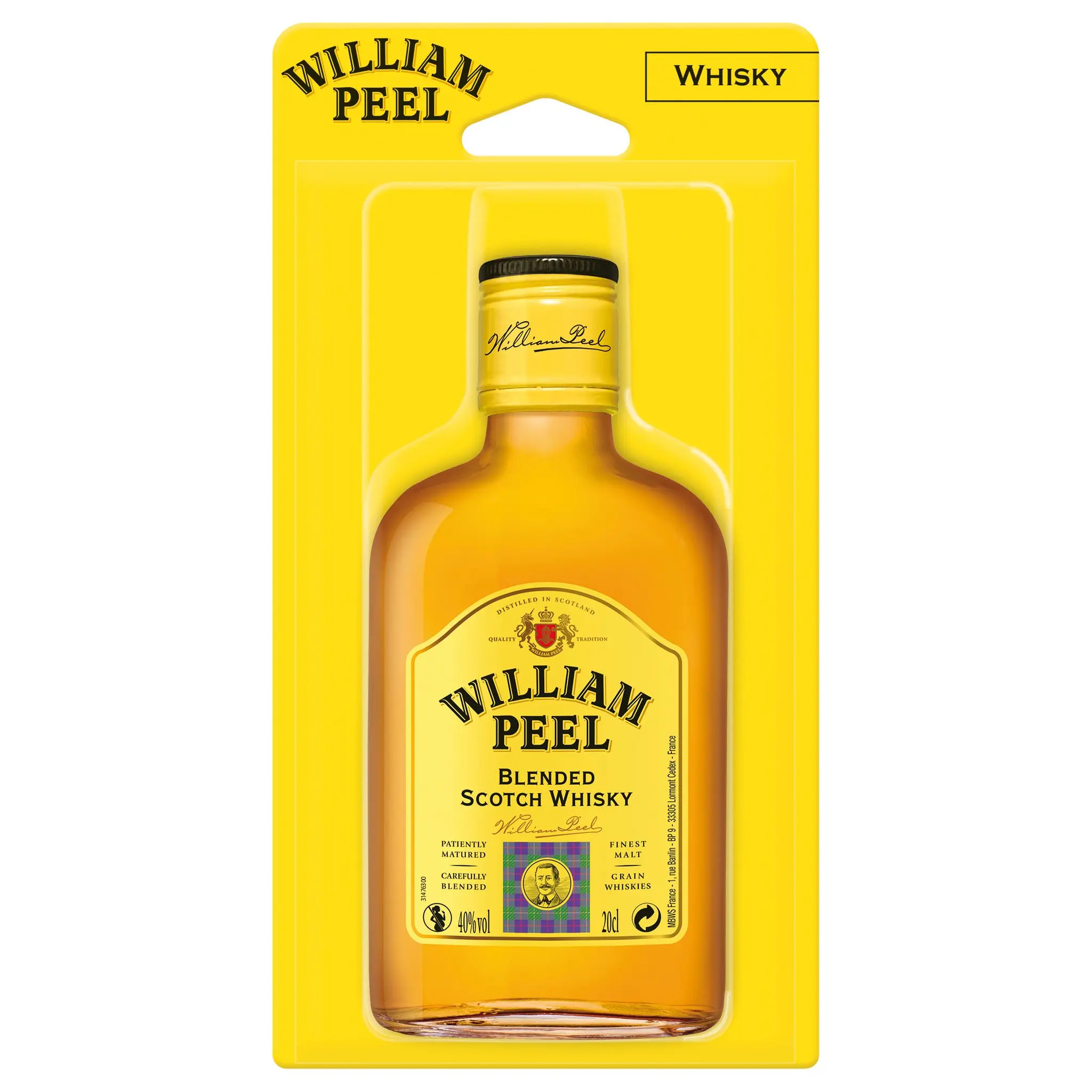 WILLIAM PEEL Scotch whisky écossais blended malt 40%