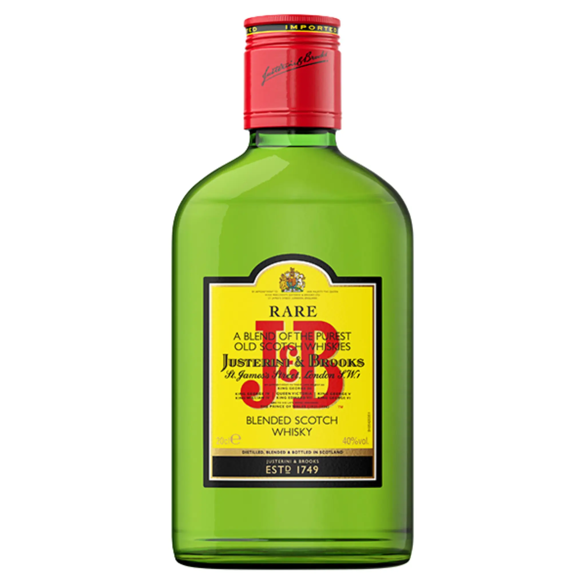 J&B Scotch whisky écossais blended 40% flask