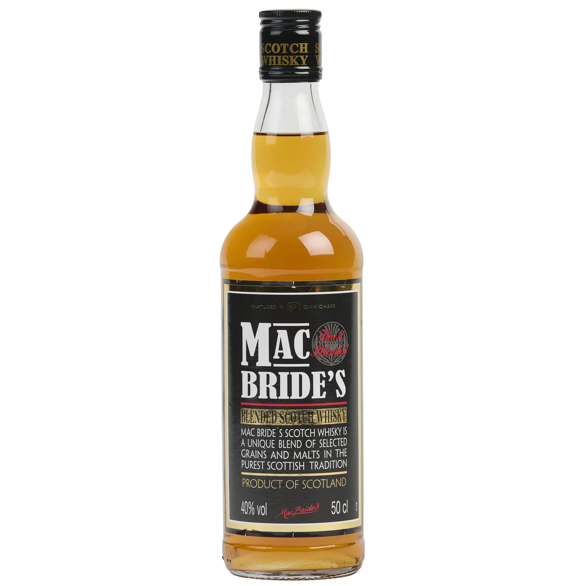 MAC BRIDE'S Scotch whisky écossais blended 40%