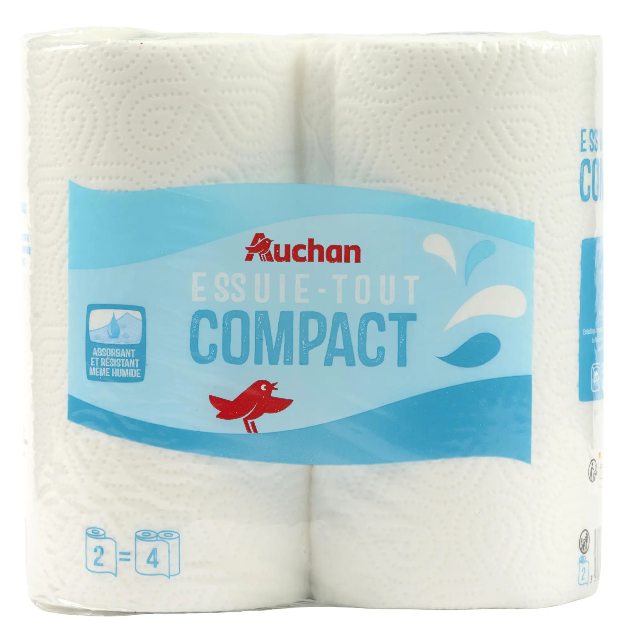 AUCHAN Essuie-tout compact 2 plis