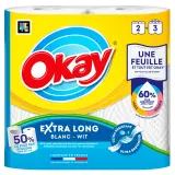 OKAY Essuie-tout blanc compact extra long