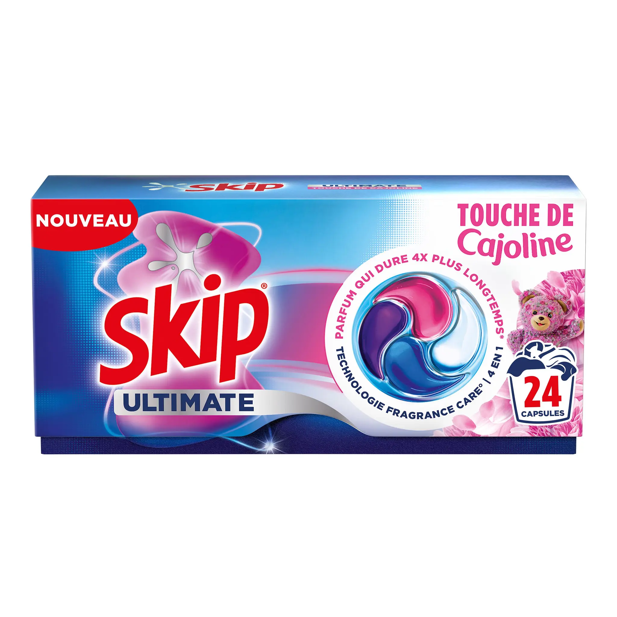 SKIP Lessive Capsules Ultimate 4en1 Touche de Cajoline
