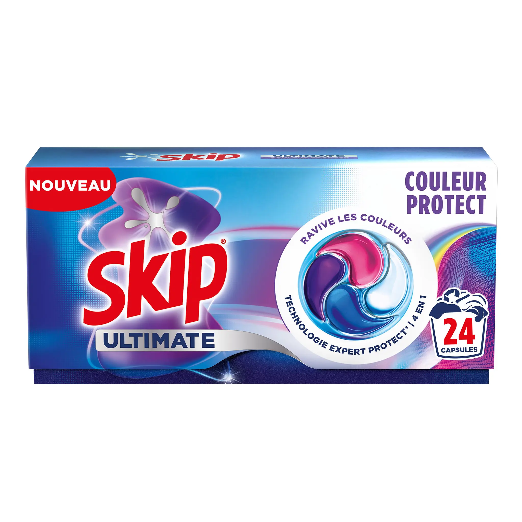SKIP Lessive Capsules Ultimate 4en1 Couleur protect