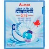 AUCHAN Lessive capsules expert fraîcheur 5en1