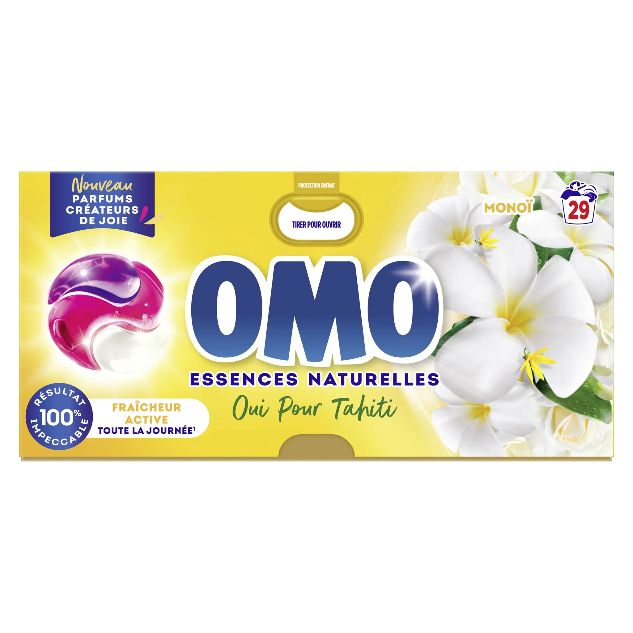 OMO Lessive capsules 3 en 1 Monoï