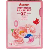 AUCHAN Lessive capsules 3en1 pivoine