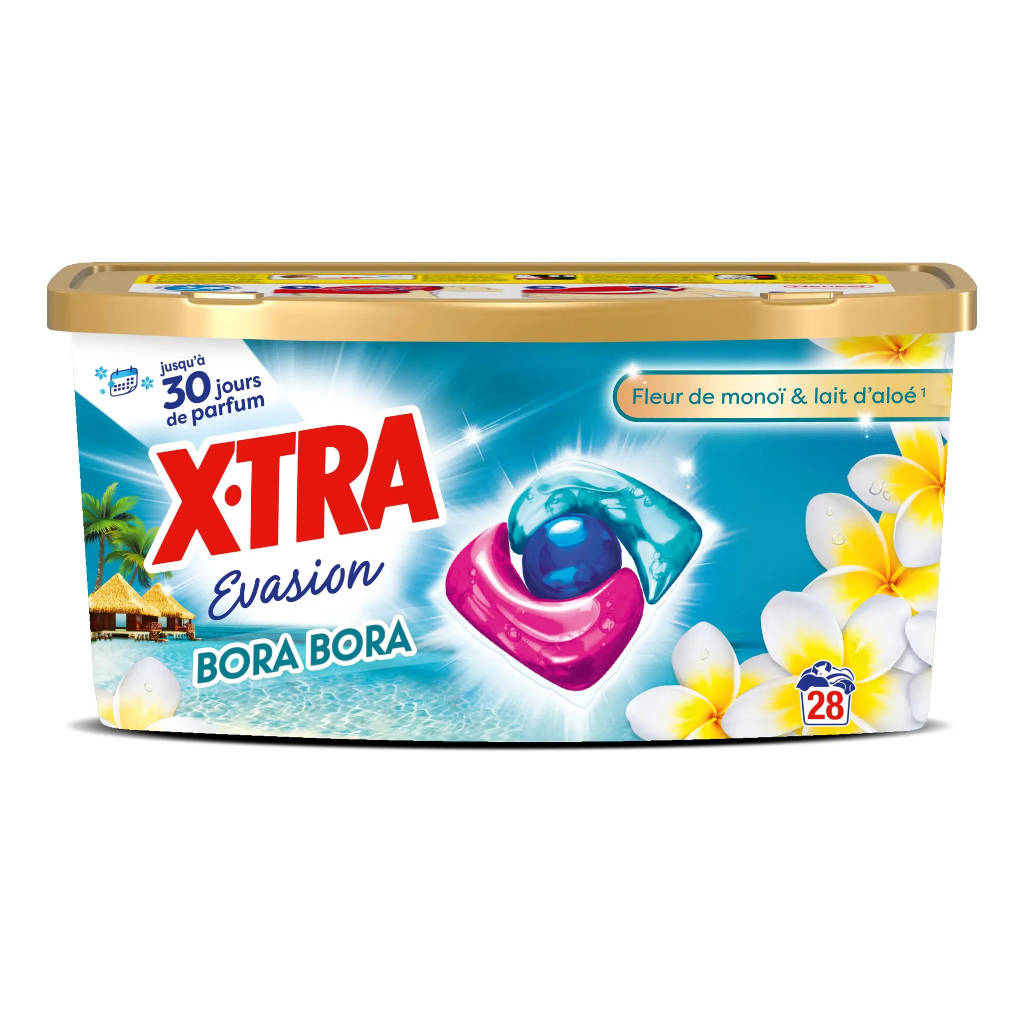 X-TRA Lessive capsules parfum bora bora