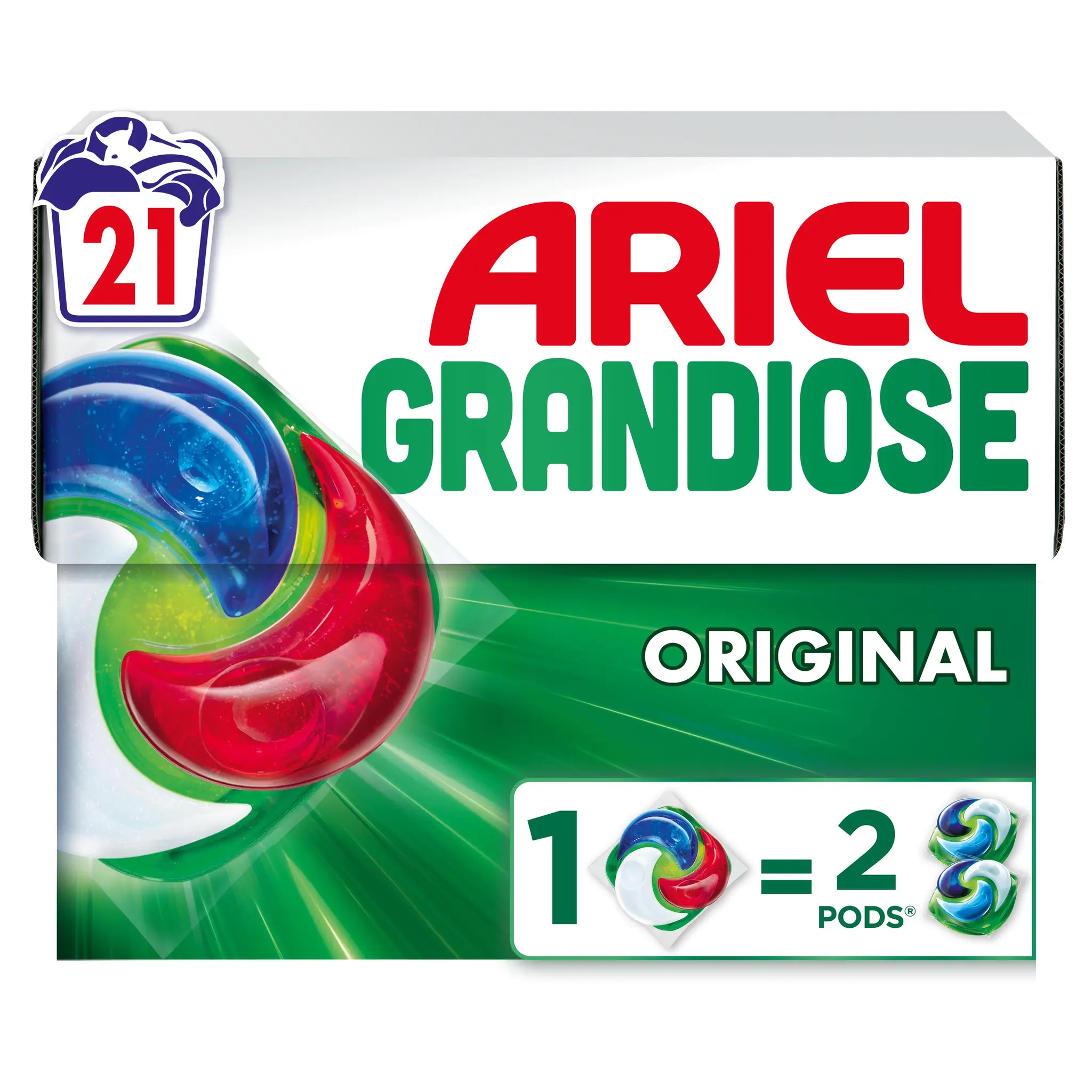 ARIEL Grandiose Pods Lessive capsules original 1=2