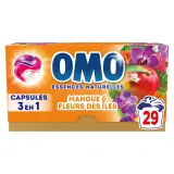 OMO Lessive capsules 3 en 1 Mangue & Fleurs des îles