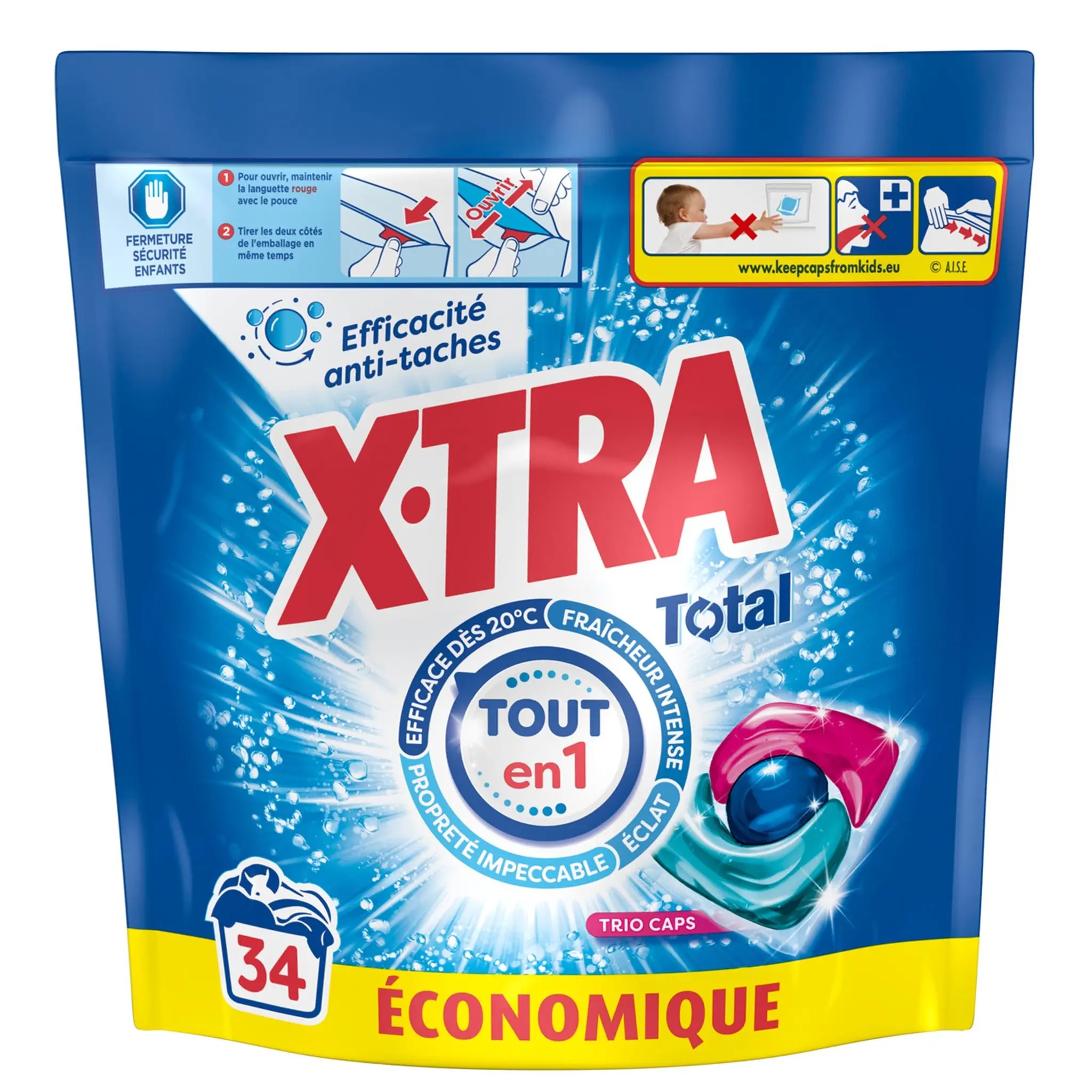 X-TRA Lessive capsules Total 4 + 1 Economique