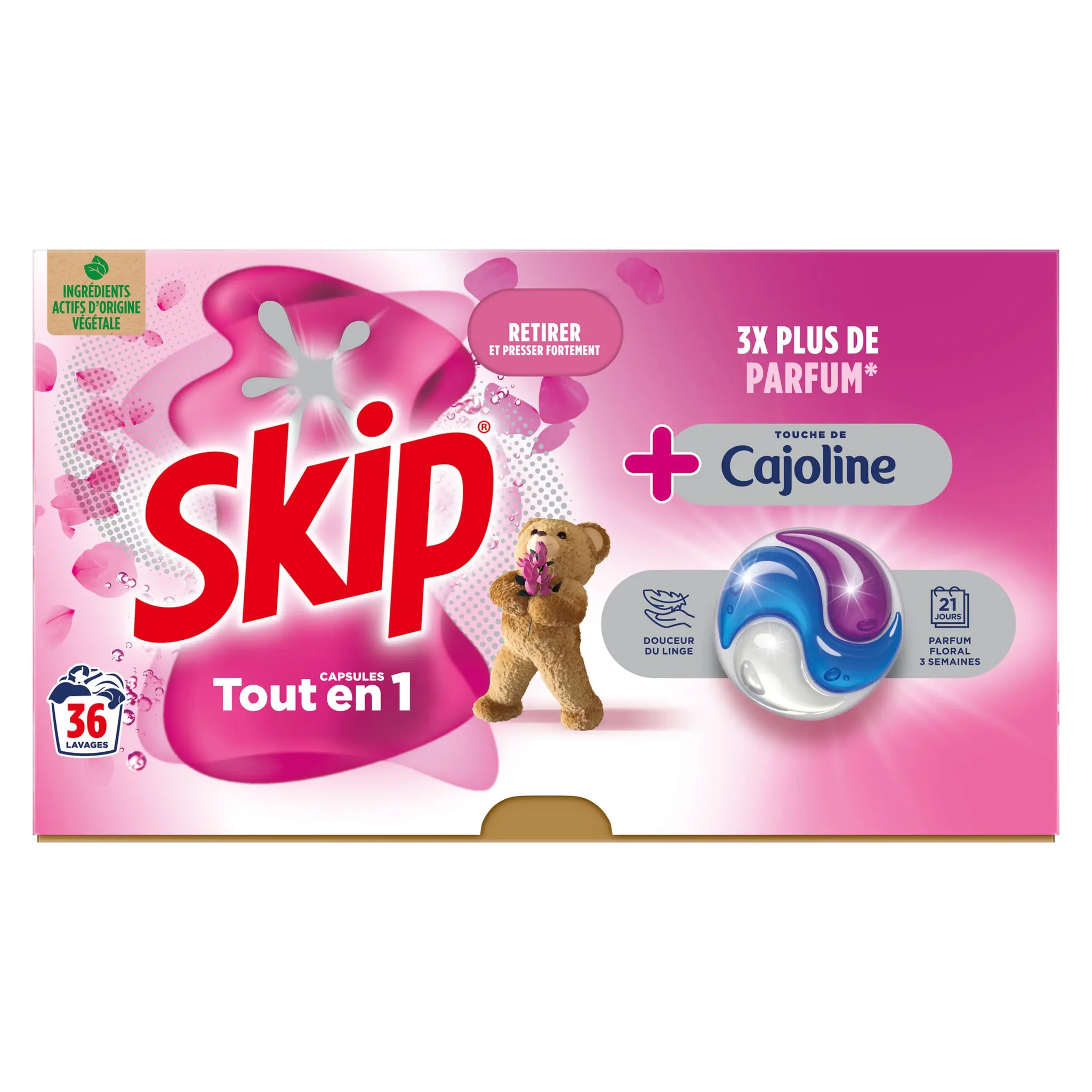 SKIP Lessive capsules Tout en 1 Touche de Cajoline
